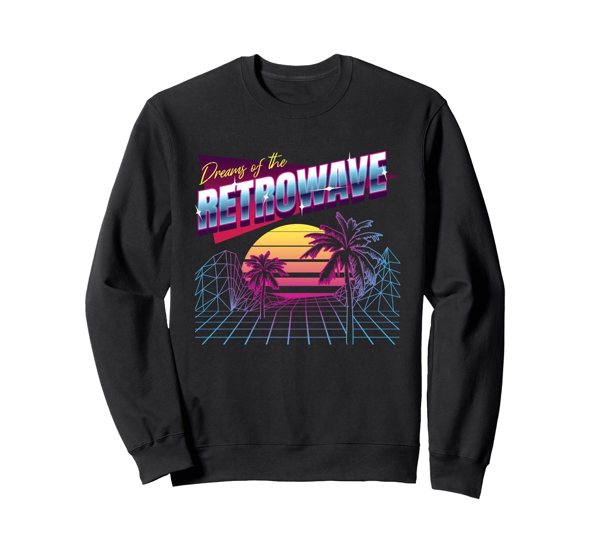 Dreams Retrowave Synthwave Sunset Sweatshirt - Minimalist Print for Adults - T-Shirt, Sweatshirt, Hoodie