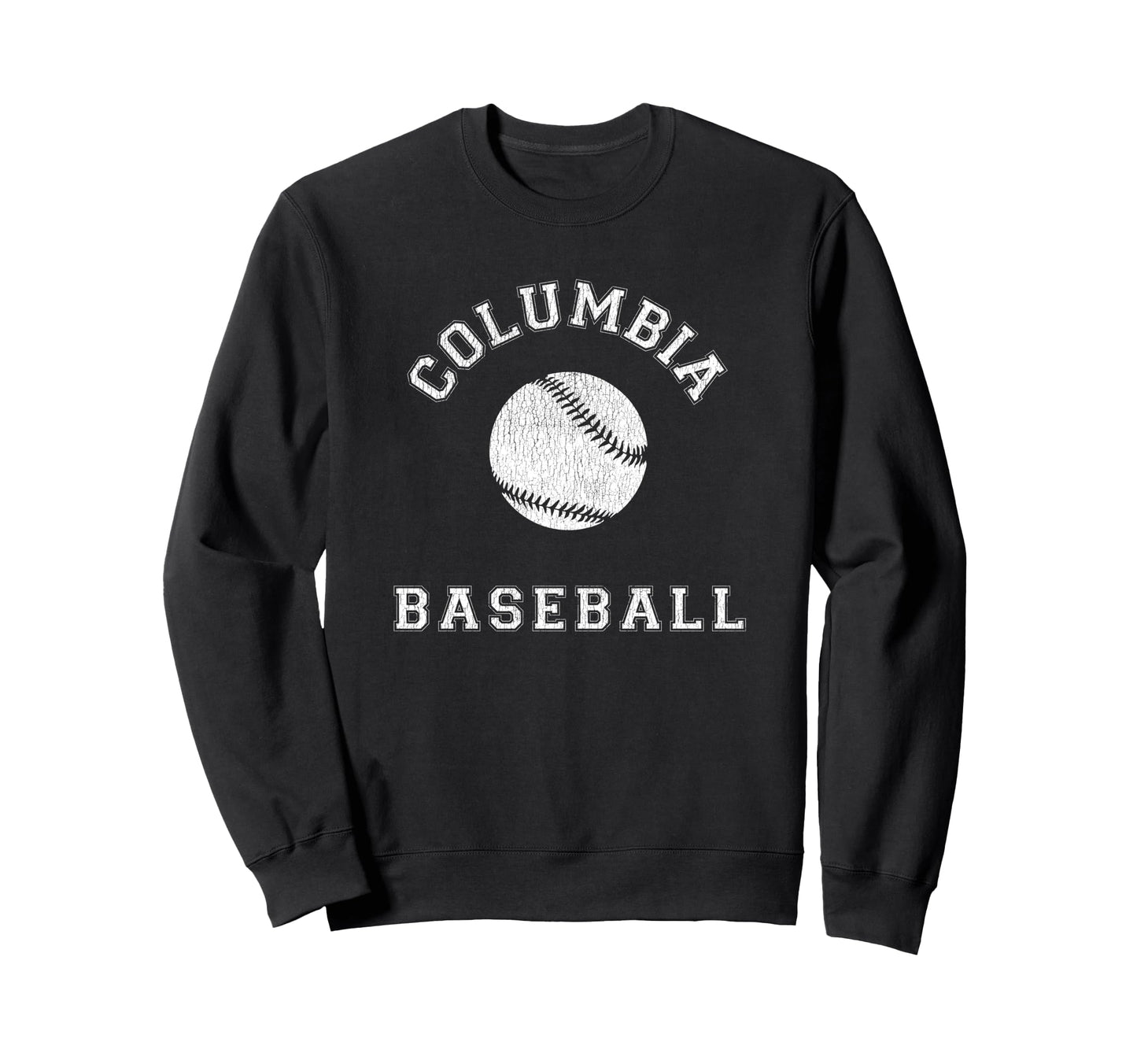 Columbia Baseball Distressed Sweatshirt - Fun Novelty Design for Adults - T-Shirt, Sweatshirt, Hoodie