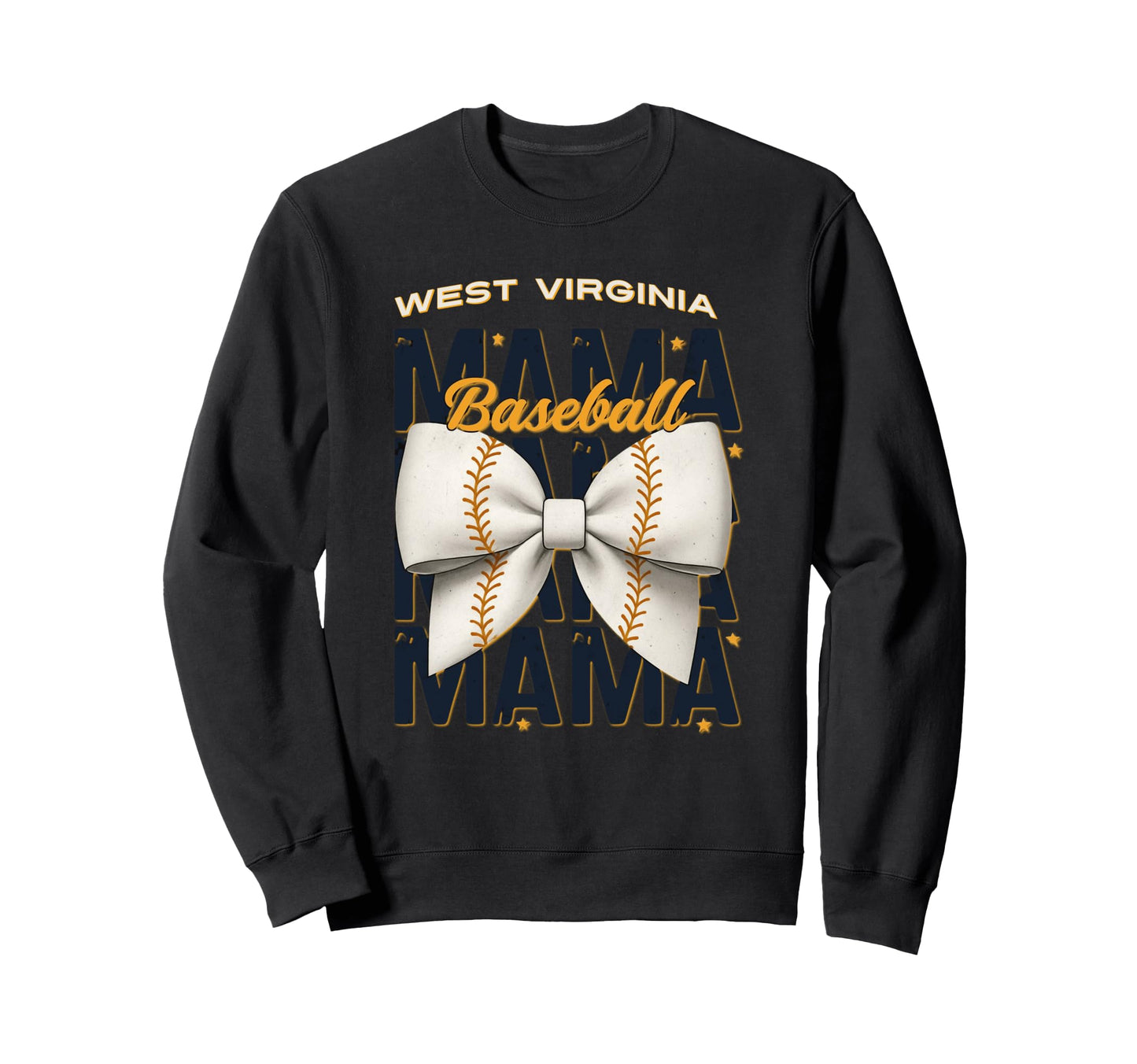 West Virginia Baseball Mama Coquette Sweatshirt - Aesthetic Graphic Unisex - T-Shirt, Sweatshirt, Hoodie