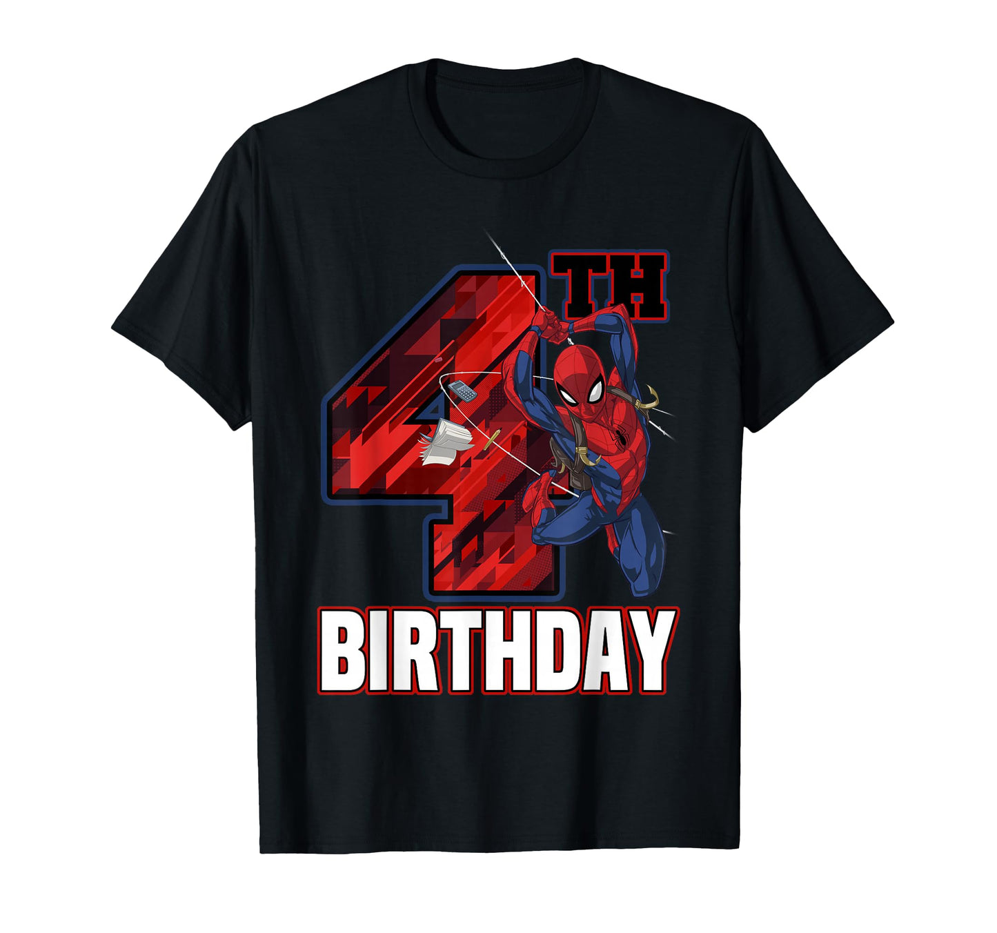 Marvel Spider Web Swing 4Th Birthday T-Shirt - Streetwear Style Unisex - T-Shirt, Sweatshirt, Hoodie