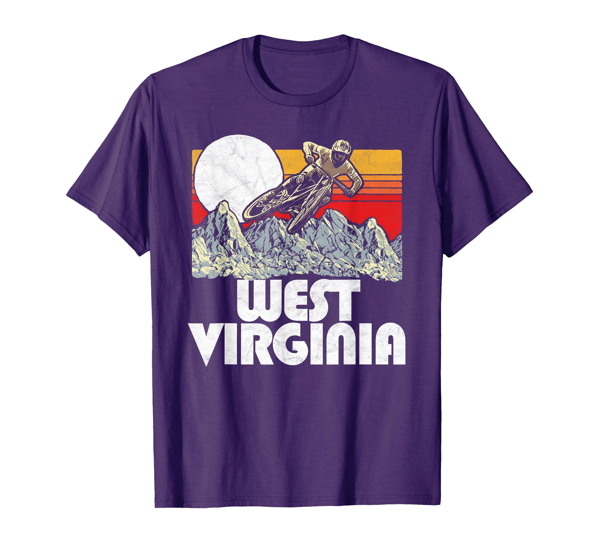 West Virginia Mountain Biking 80S T-Shirt - Novelty Apparel Men Women - T-Shirt, Sweatshirt, Hoodie