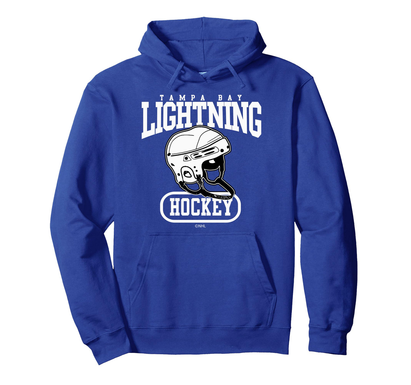 Tampa Bay Lightning Helmet Royal Blue Hoodie - Graphic Print for Adults - T-Shirt, Sweatshirt, Hoodie