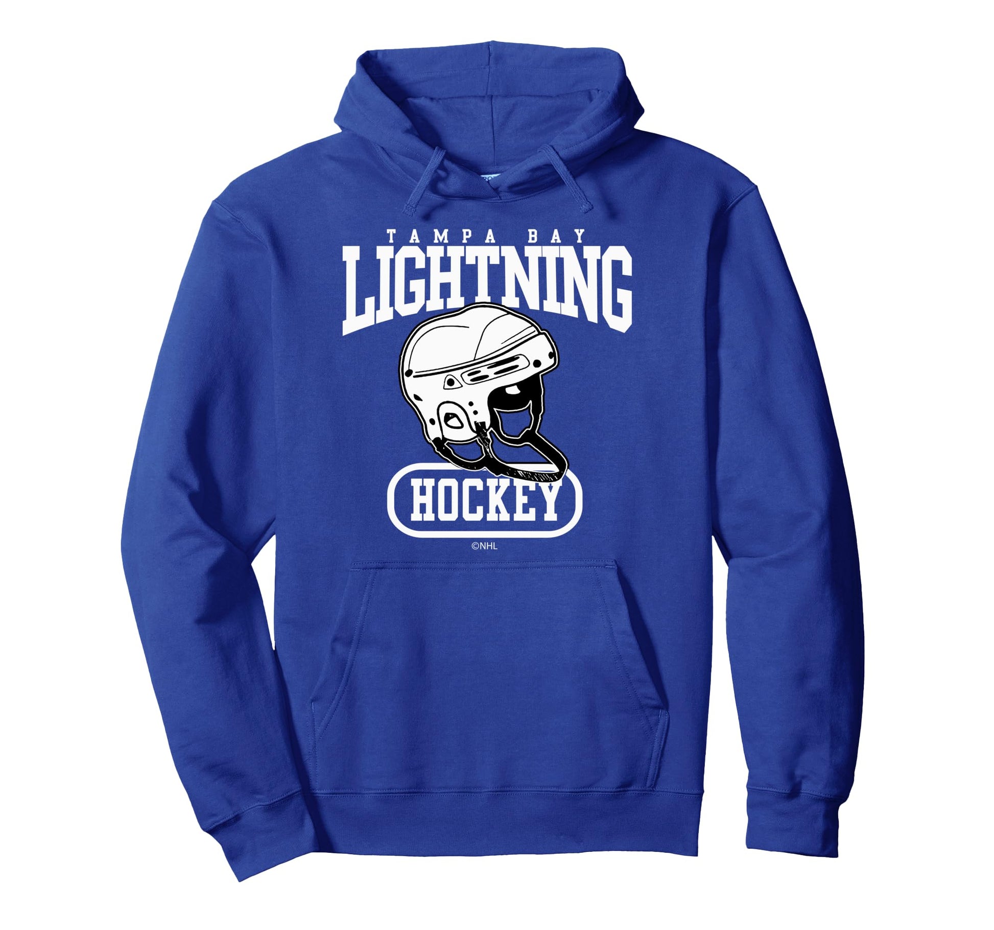 Tampa Bay Lightning Helmet Royal Blue Hoodie - Graphic Print for Adults - T-Shirt, Sweatshirt, Hoodie