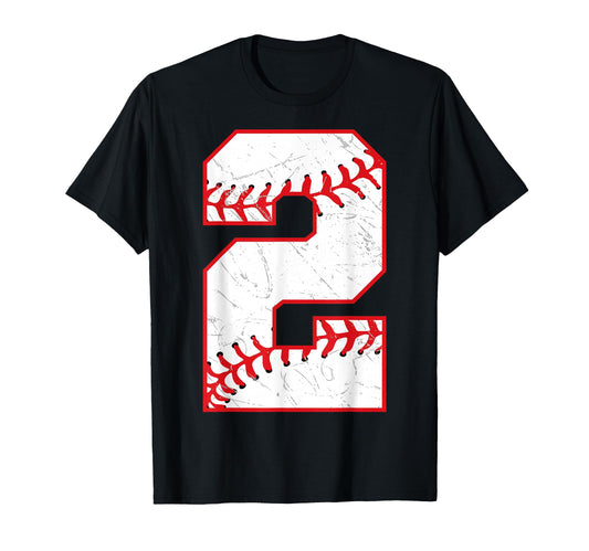 2 Birthday Baseball Theme Bday Party T-Shirt - Novelty Apparel Unisex - T-Shirt, Sweatshirt, Hoodie
