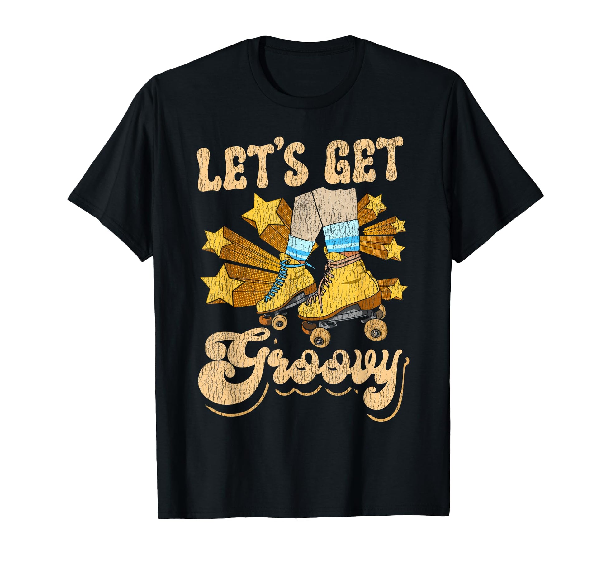 Roller Skating Skate 1970S Lets Get Groovy T-Shirt - Graphic Print Unisex - T-Shirt, Sweatshirt, Hoodie