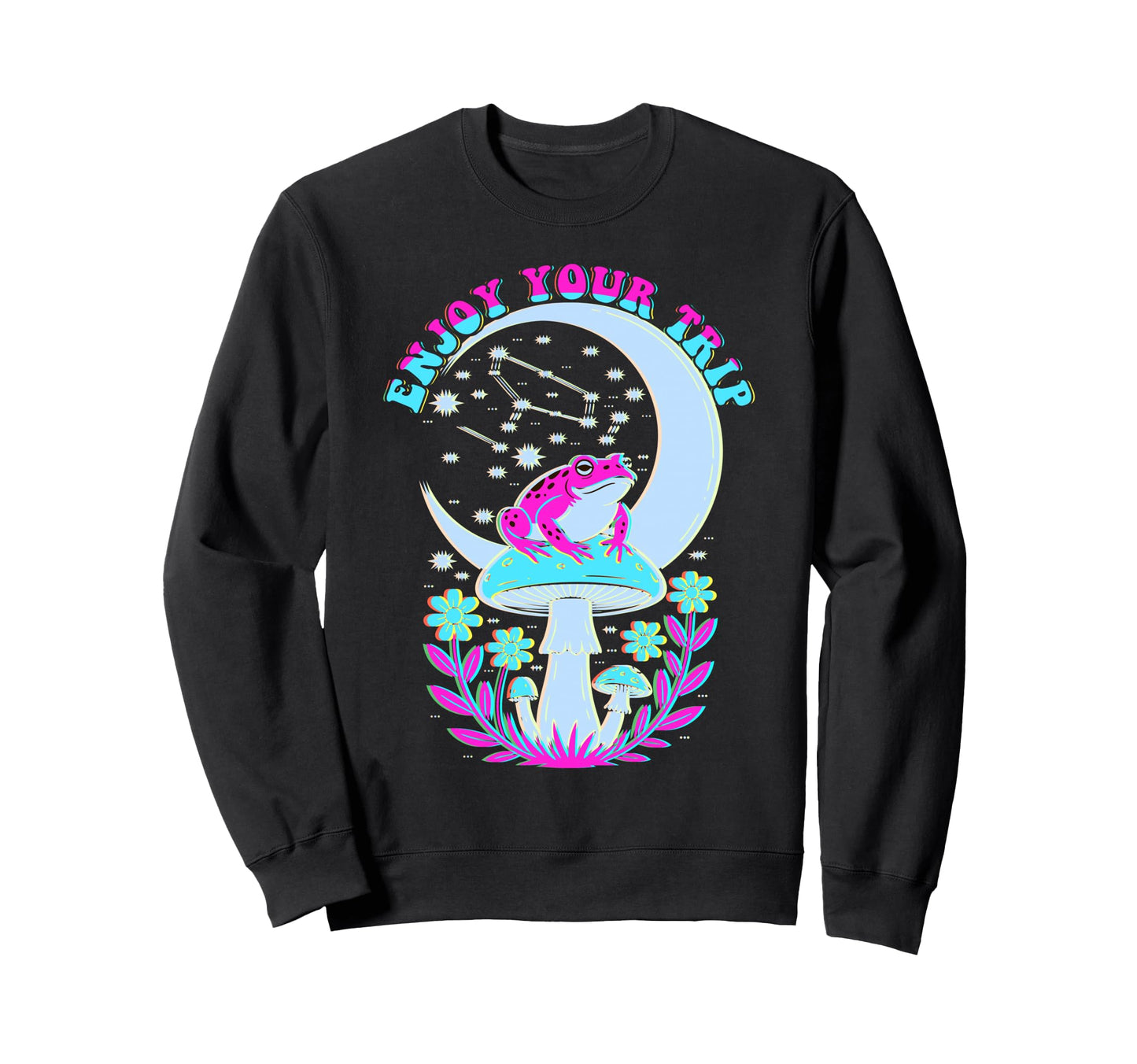 Enjoy Mushrooms Trip Psychedelic Sweatshirt - Novelty Apparel Men Women - T-Shirt, Sweatshirt, Hoodie