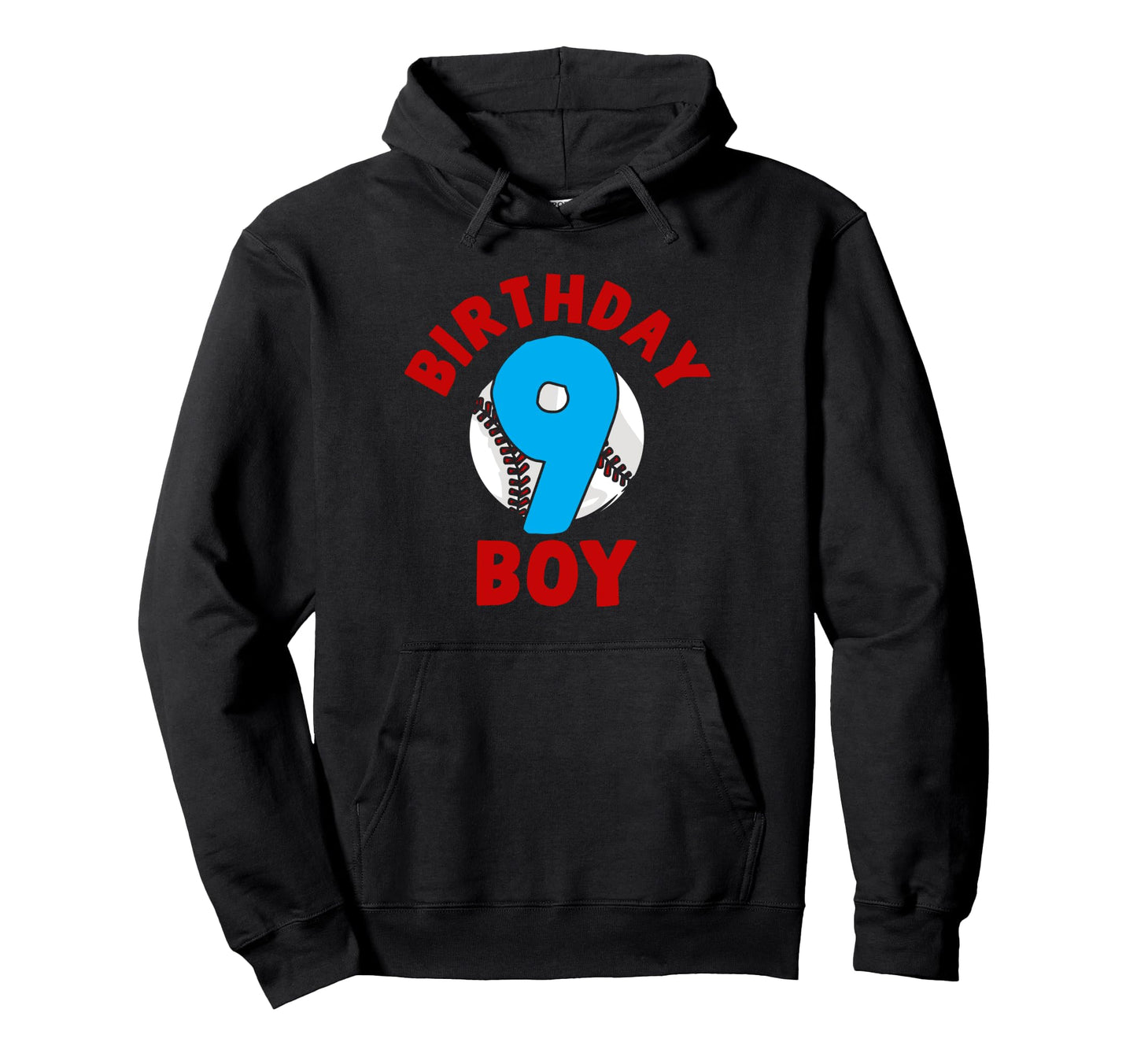 9Th Birthday Baseball Birthday Nine Years Hoodie - Trendy Graphic Unisex - T-Shirt, Sweatshirt, Hoodie
