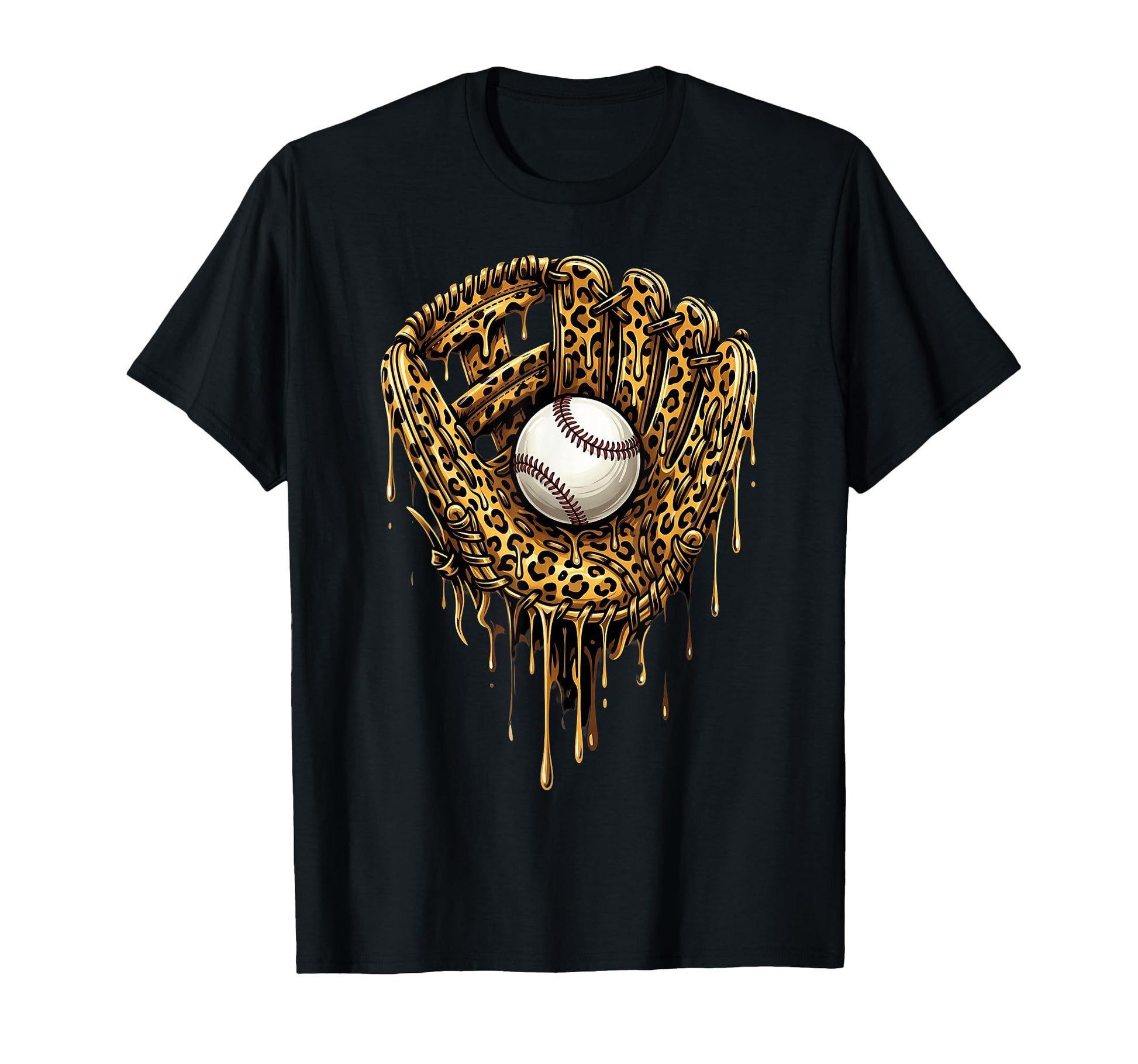 Baseball Drip Leopard Pattern Dripping T-Shirt - Custom Art Print Unisex - T-Shirt, Sweatshirt, Hoodie