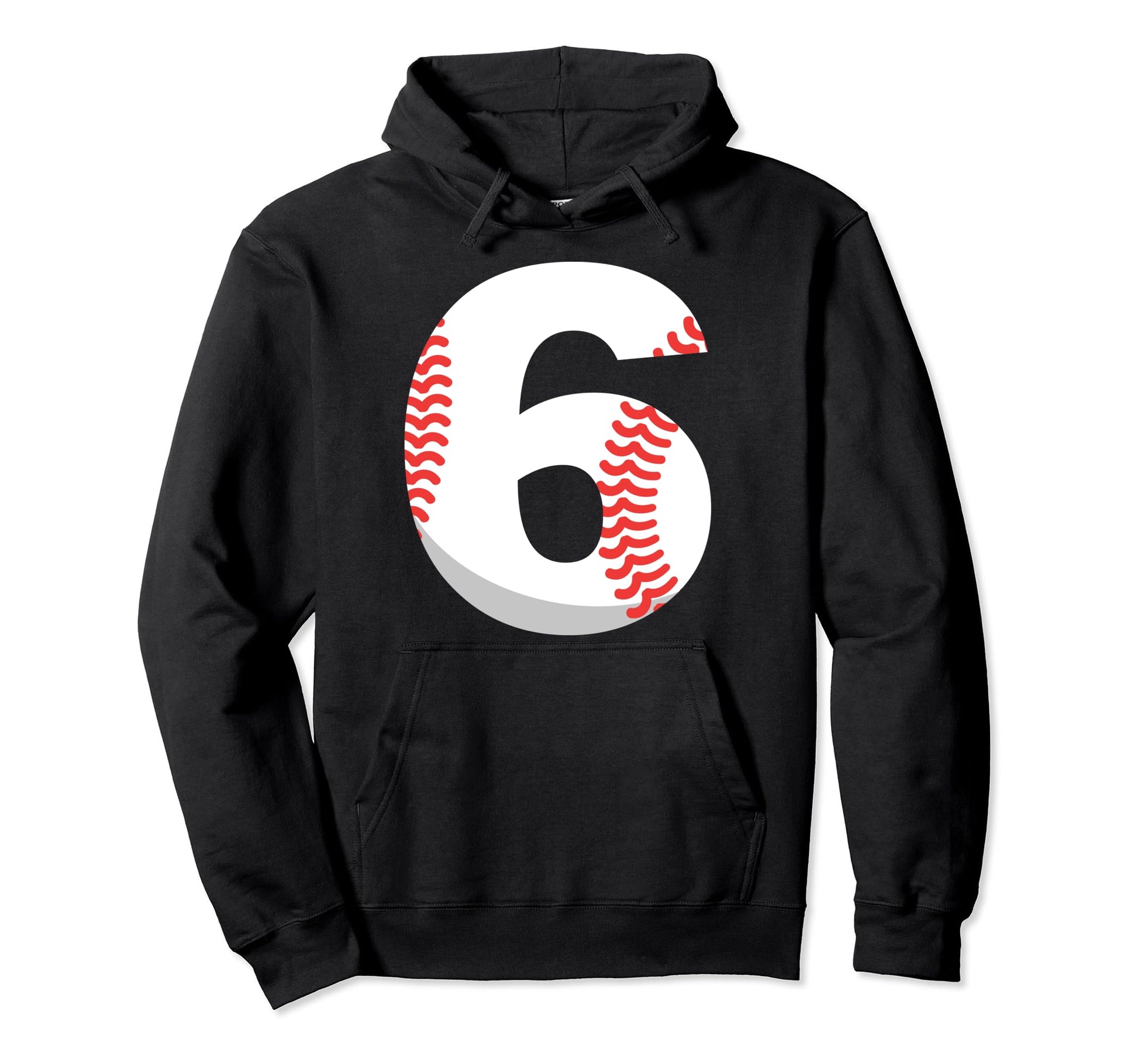 Sixth Birthday 6Th Baseball Number 6 Hoodie - Aesthetic Graphic for Adults - T-Shirt, Sweatshirt, Hoodie