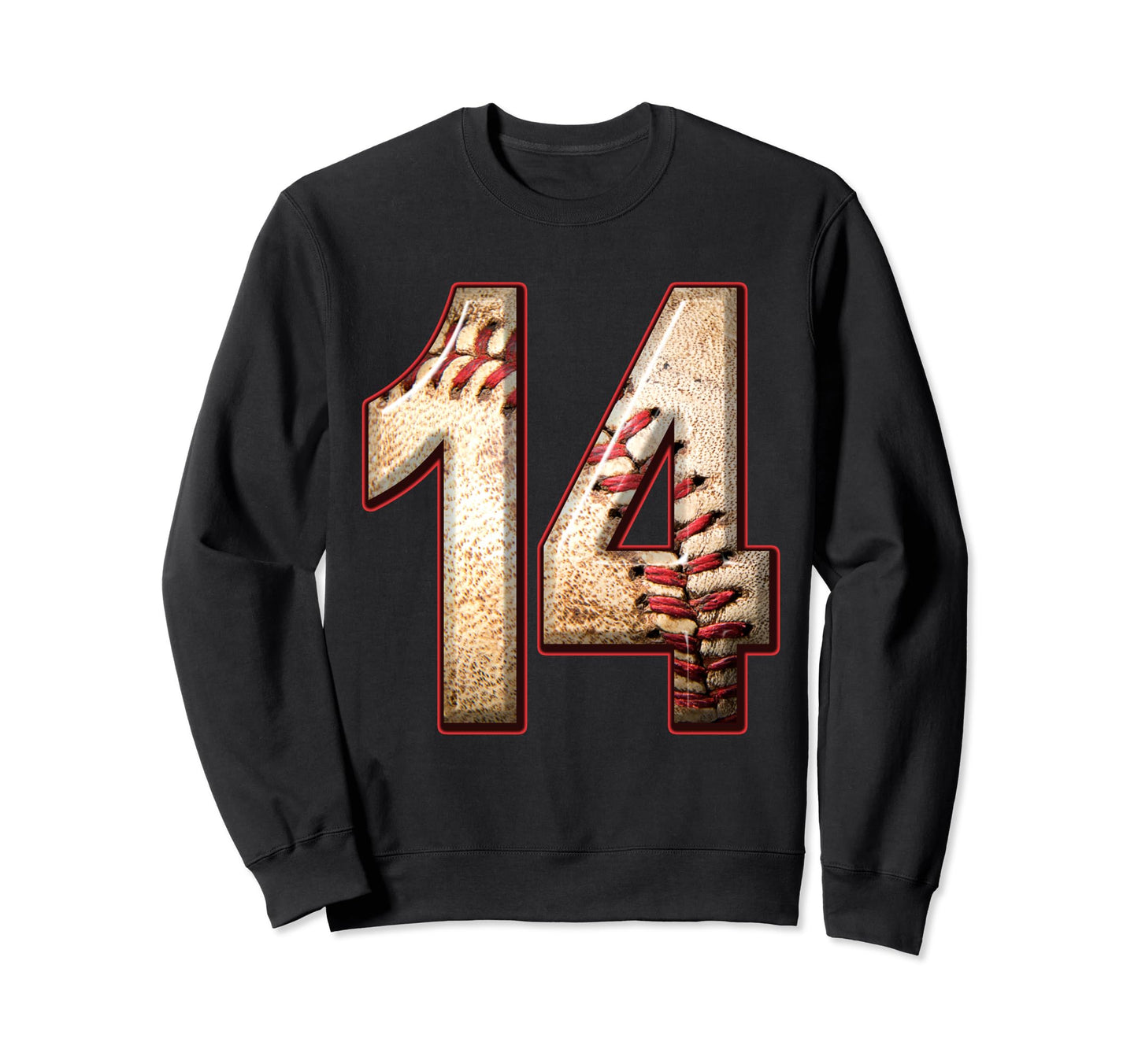Baseball Birthday Fourteen 14Th Birthday Sweatshirt - Trendy Graphic Unisex - T-Shirt, Sweatshirt, Hoodie