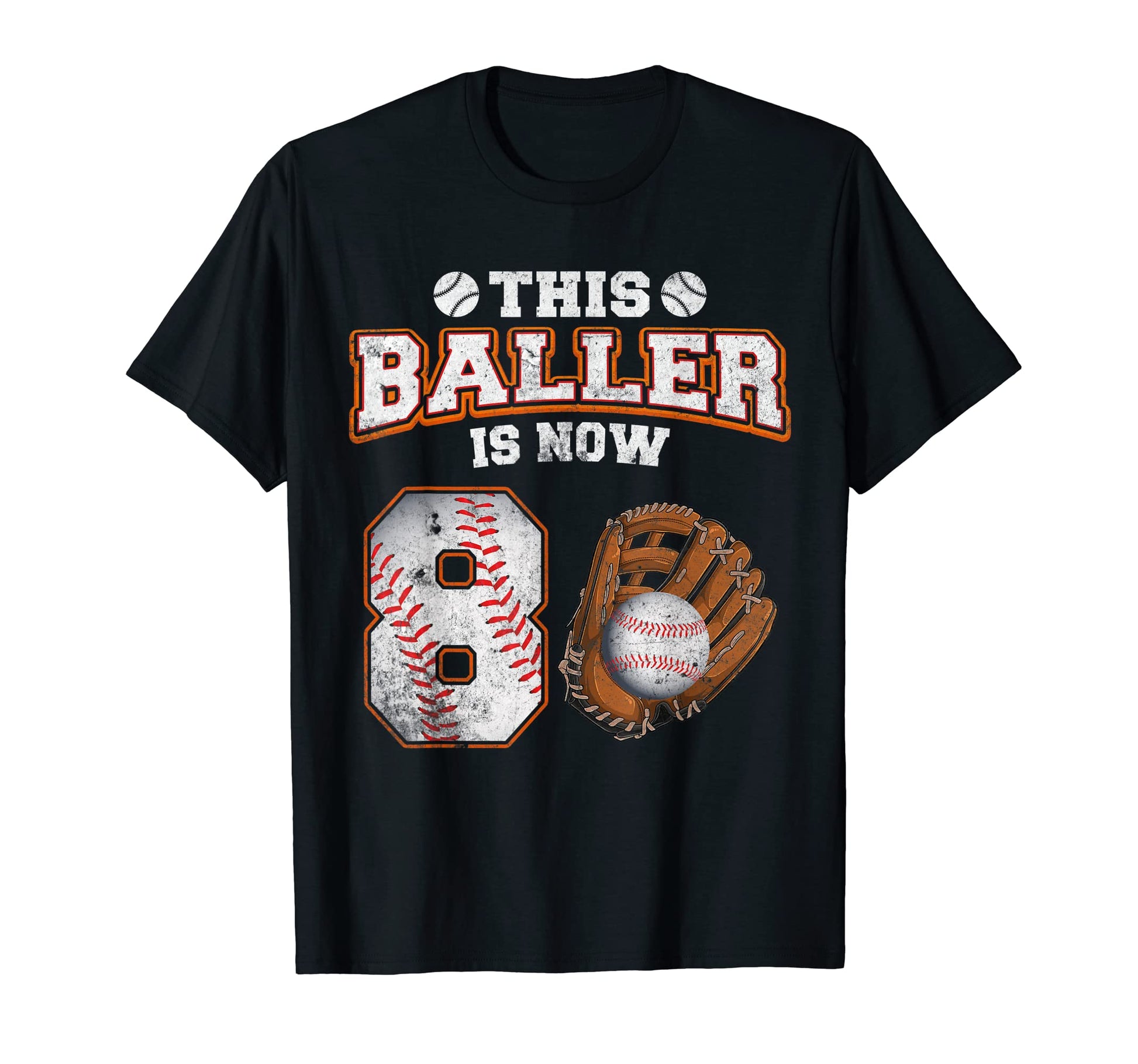 This Baller Is Now 8 Year Old 8Th T-Shirt - Trendy Graphic for Adults - T-Shirt, Sweatshirt, Hoodie