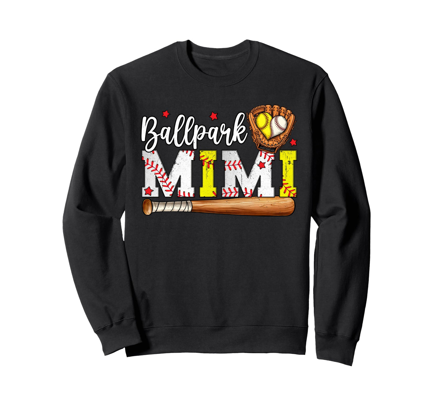 Ballpark Mimi Softball Mimi Baseball Sweatshirt - Unique Graphic Unisex - T-Shirt, Sweatshirt, Hoodie