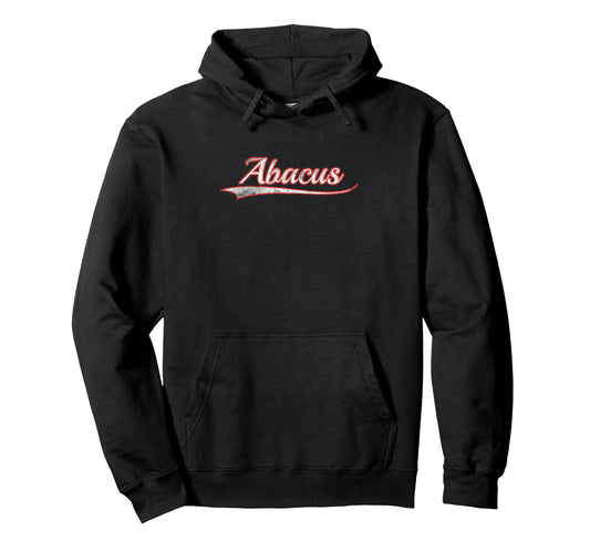 Abacus Varsity Distressed Throwback Hoodie - Novelty Apparel for Adults - T-Shirt, Sweatshirt, Hoodie