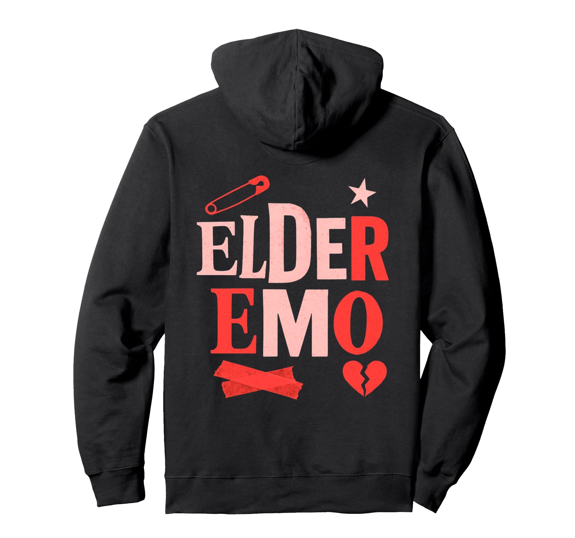 Elder Emo Punk Typography Nostalgia Hoodie - Trendy Graphic Men Women - T-Shirt, Sweatshirt, Hoodie