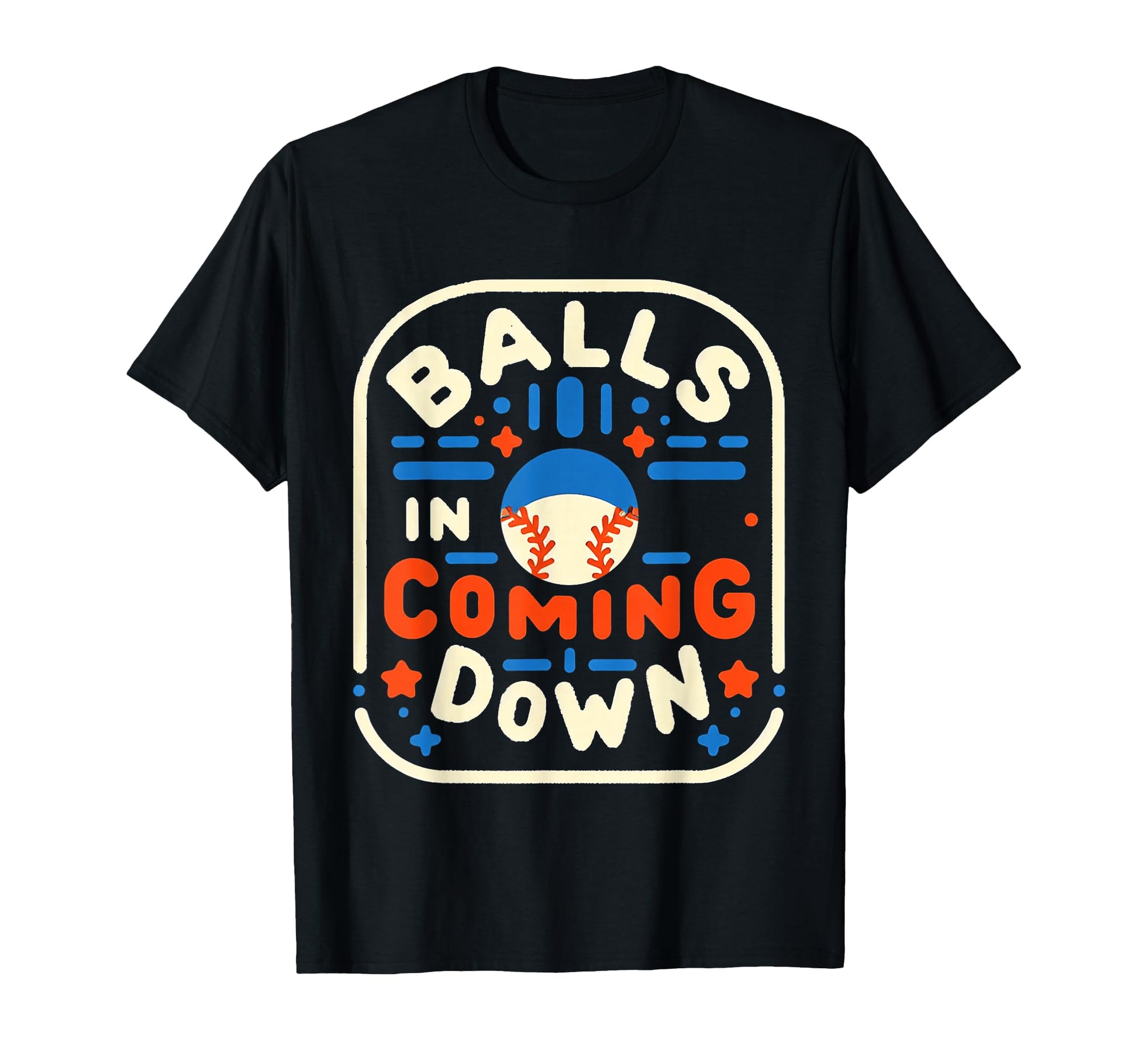 Balls Coming Down Baseball Outfielder T-Shirt - Unique Graphic Unisex - T-Shirt, Sweatshirt, Hoodie