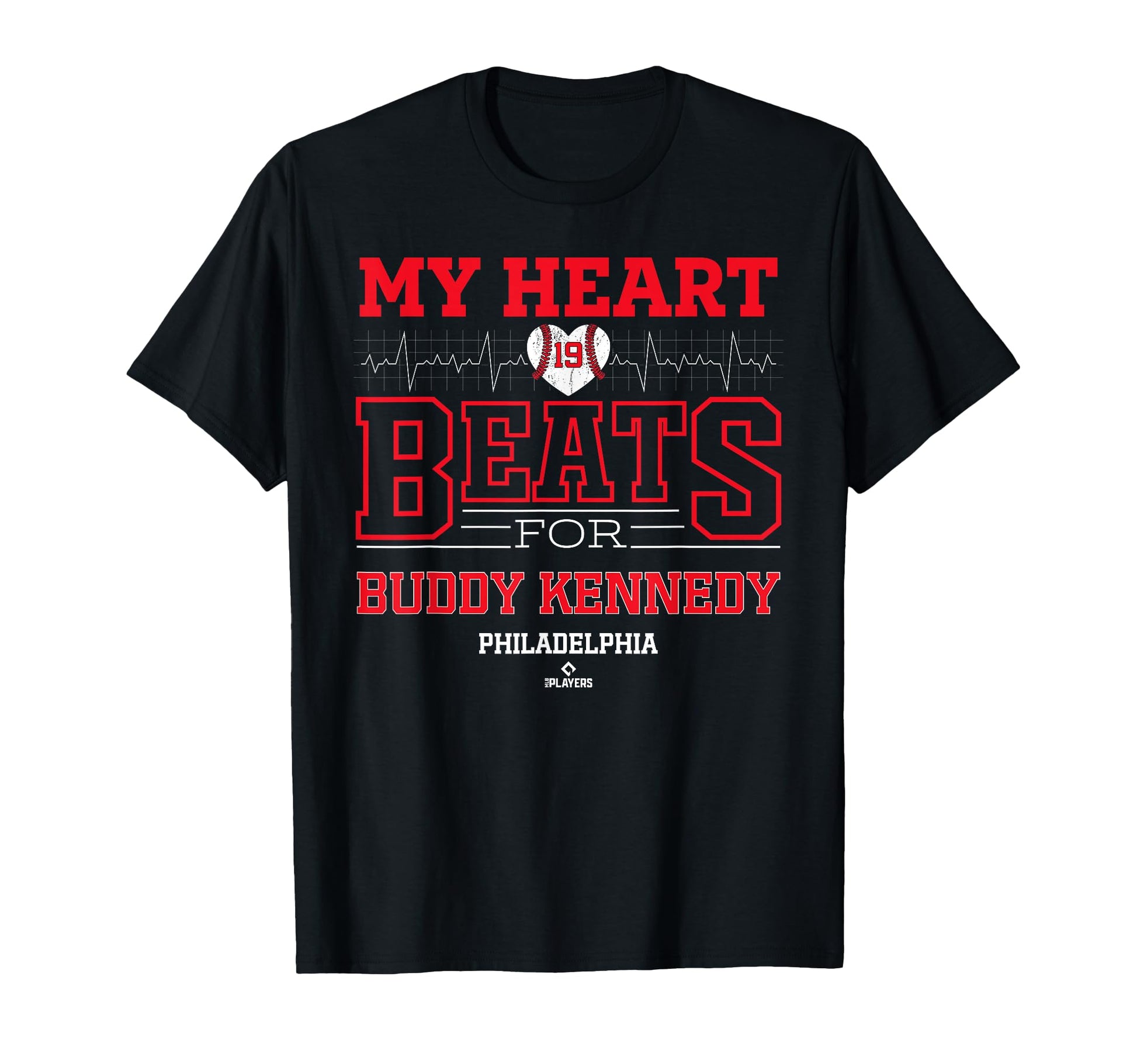 My Heart Beats Buddy Kennedy Philadelphia T-Shirt - Unique Graphic Unisex - T-Shirt, Sweatshirt, Hoodie