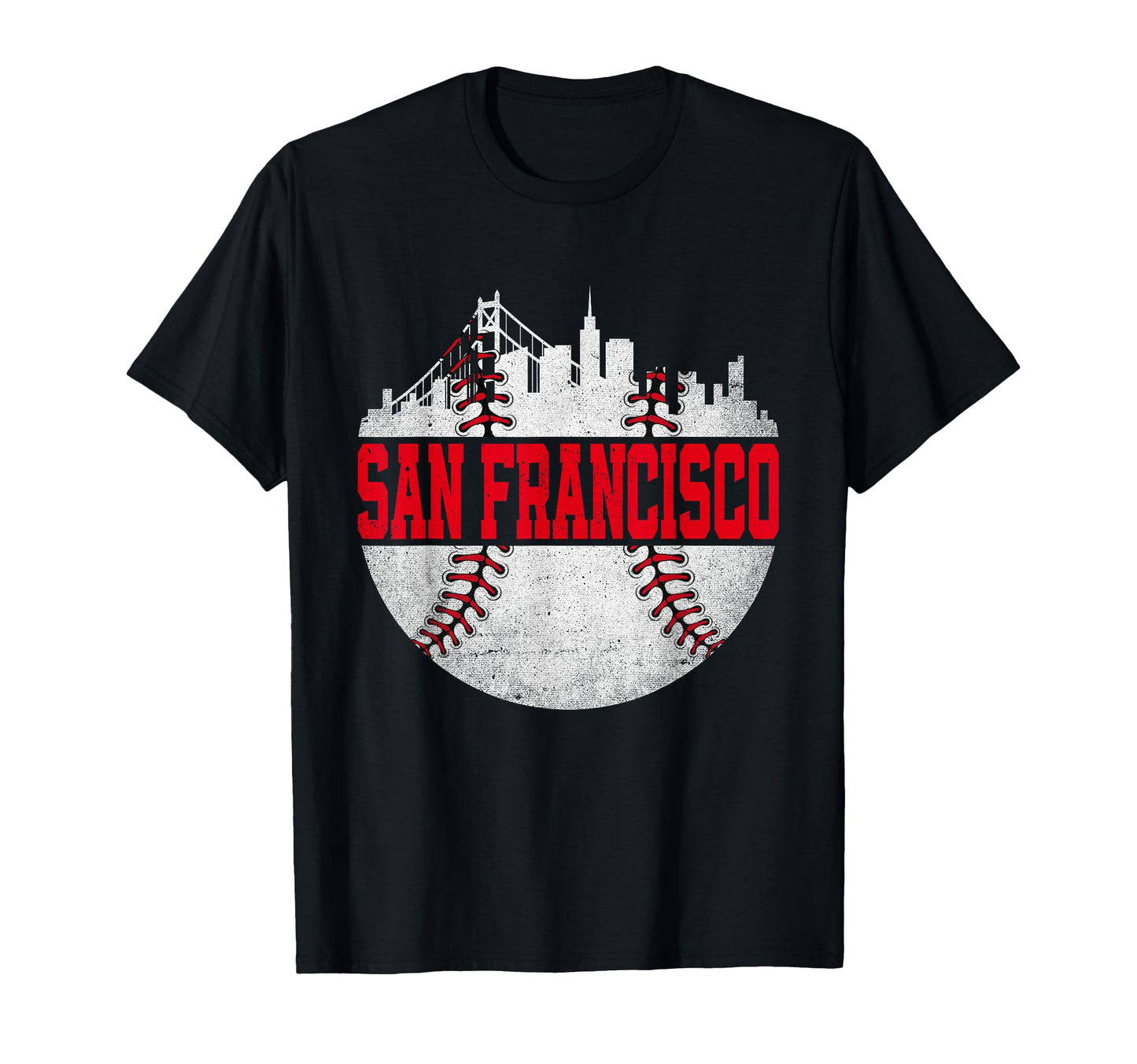 San Francisco Baseball Cityscape T-Shirt - Streetwear Style for Adults - T-Shirt, Sweatshirt, Hoodie