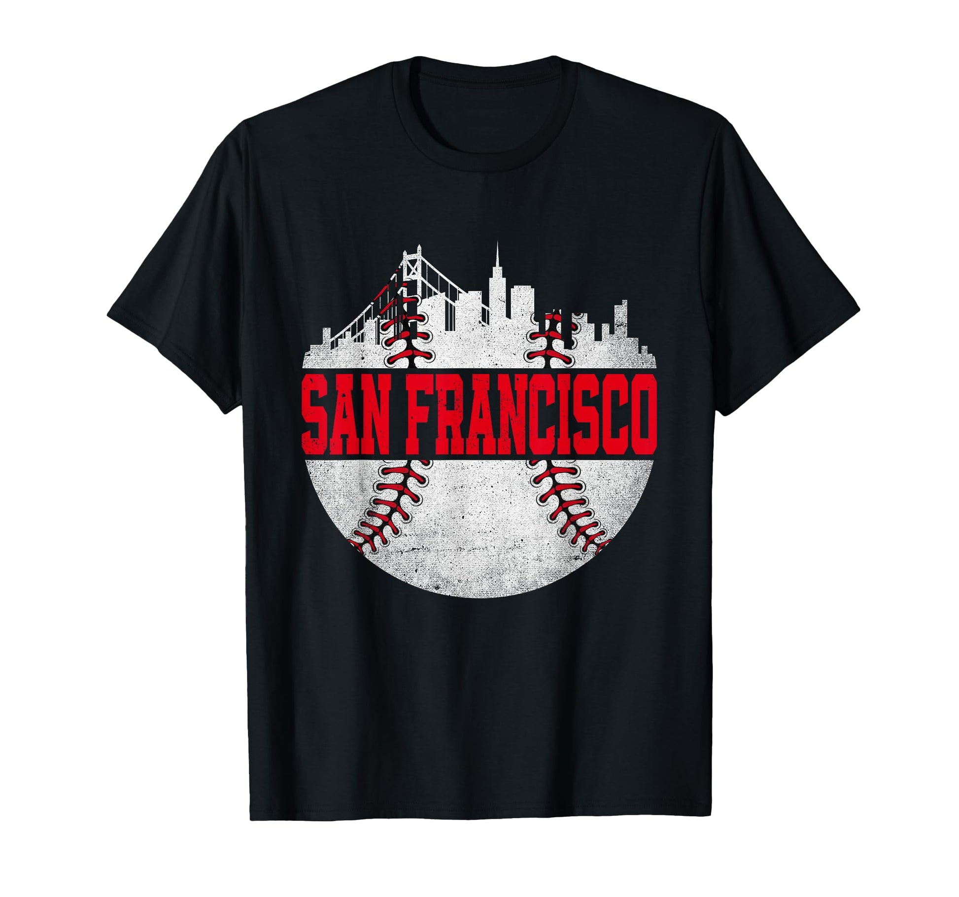 San Francisco Baseball Cityscape T-Shirt - Streetwear Style for Adults - T-Shirt, Sweatshirt, Hoodie