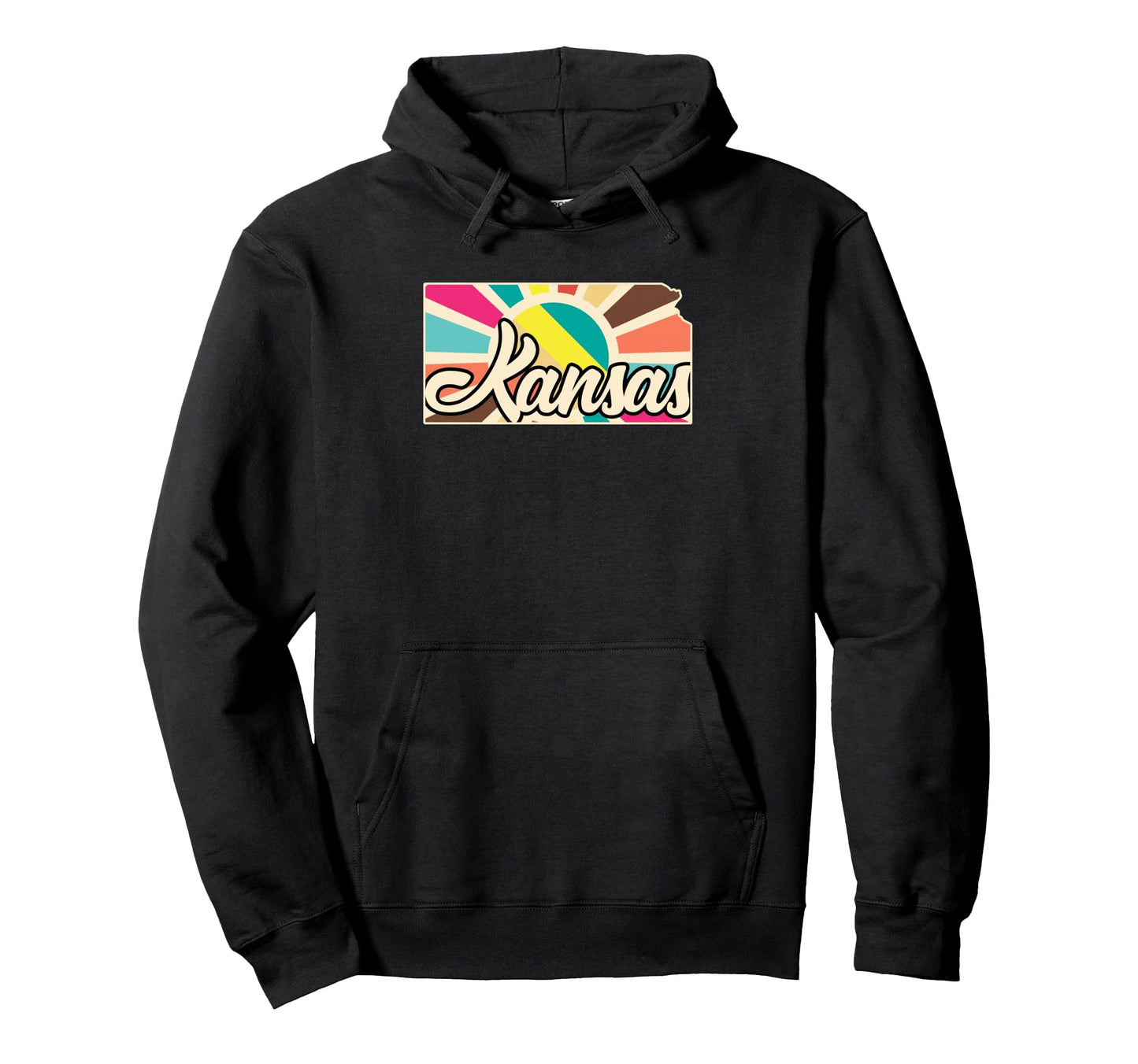 Kansas Pride Kansas State Colorful Hoodie - Graphic Print for Adults - T-Shirt, Sweatshirt, Hoodie
