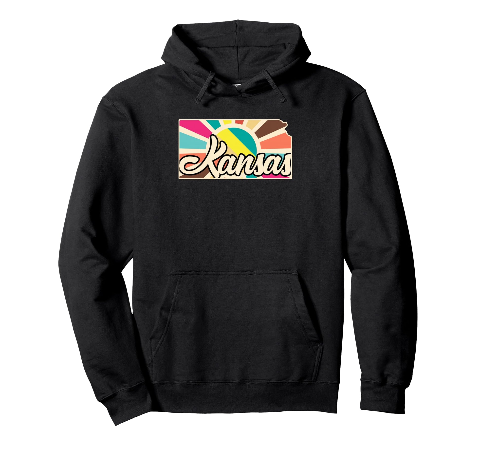 Kansas Pride Kansas State Colorful Hoodie - Graphic Print for Adults - T-Shirt, Sweatshirt, Hoodie