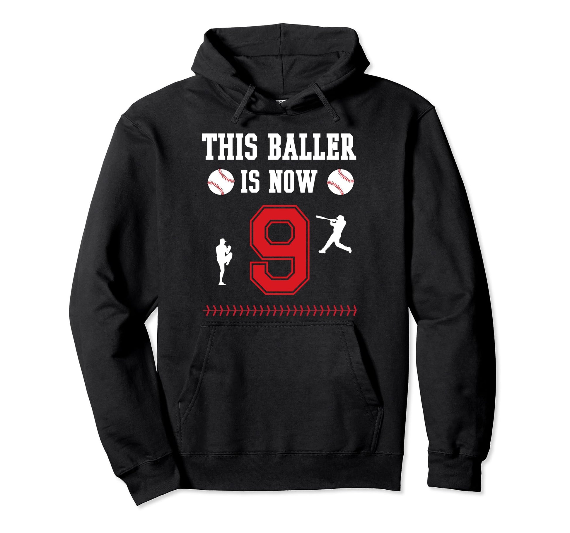 This Baller Is Now 9 Year Old 9Th Hoodie - Graphic Print Men Women - T-Shirt, Sweatshirt, Hoodie