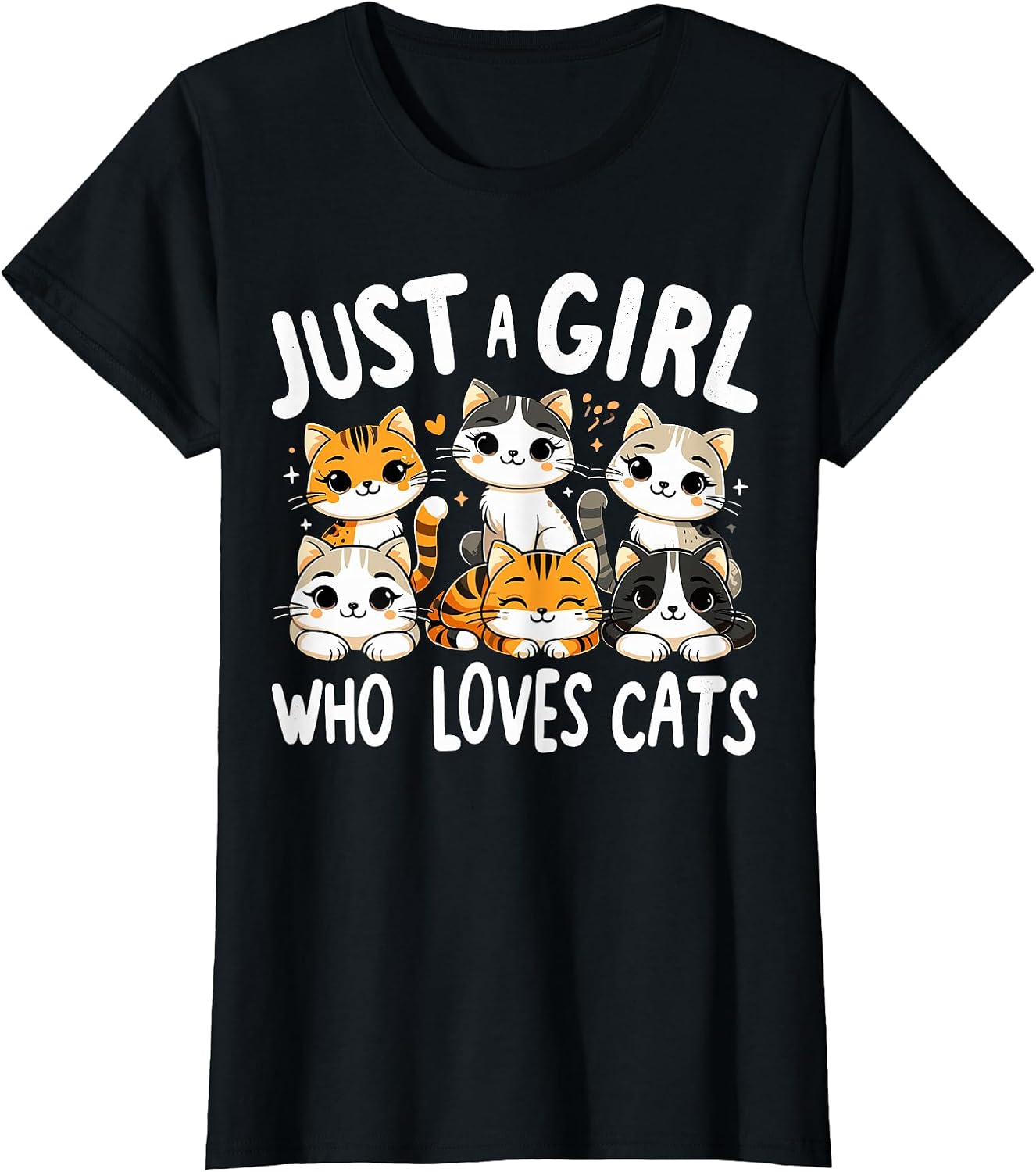 Cats Lover Just A Girl Who Loves Cat - Adult & Kids T-Shirts, Sweatshirts & Hoodies apparel design preview 1