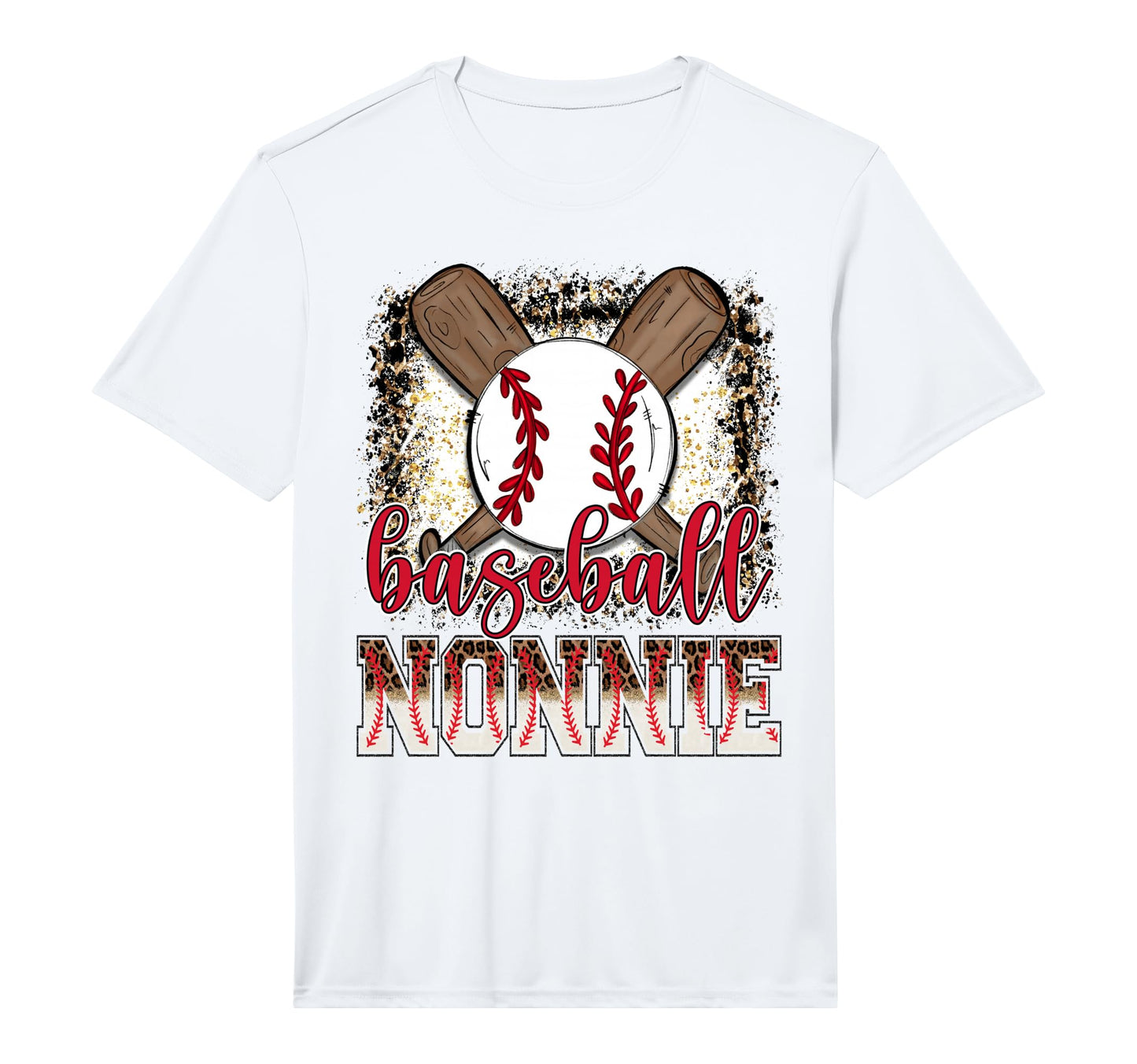 Baseball Nonnie Leopard Proud Ball T-Shirt - Trendy Graphic Men Women - T-Shirt, Sweatshirt, Hoodie