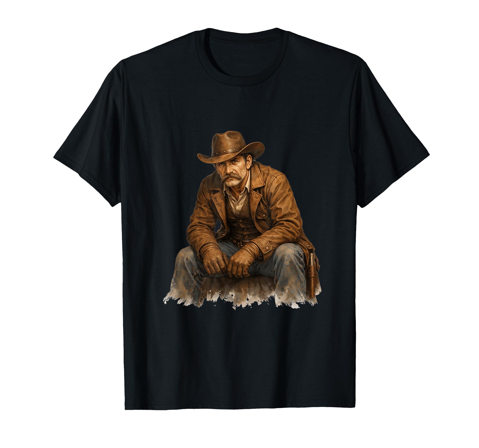 Western Cowboy Heritage Illustration T-Shirt - Streetwear Style for Adults - T-Shirt, Sweatshirt, Hoodie