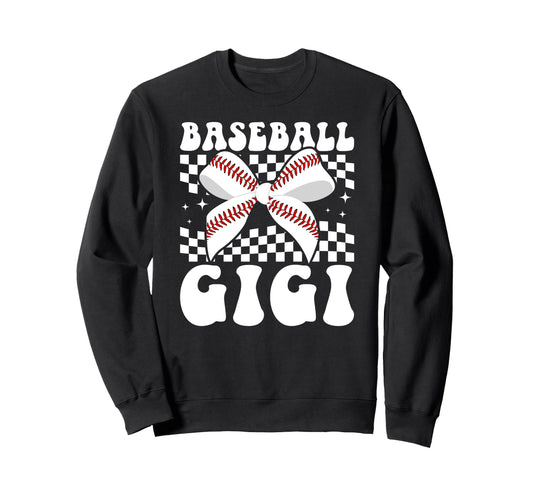 Baseball Gigi Coquette Gigi Baseball Sweatshirt - Graphic Print for Adults - T-Shirt, Sweatshirt, Hoodie