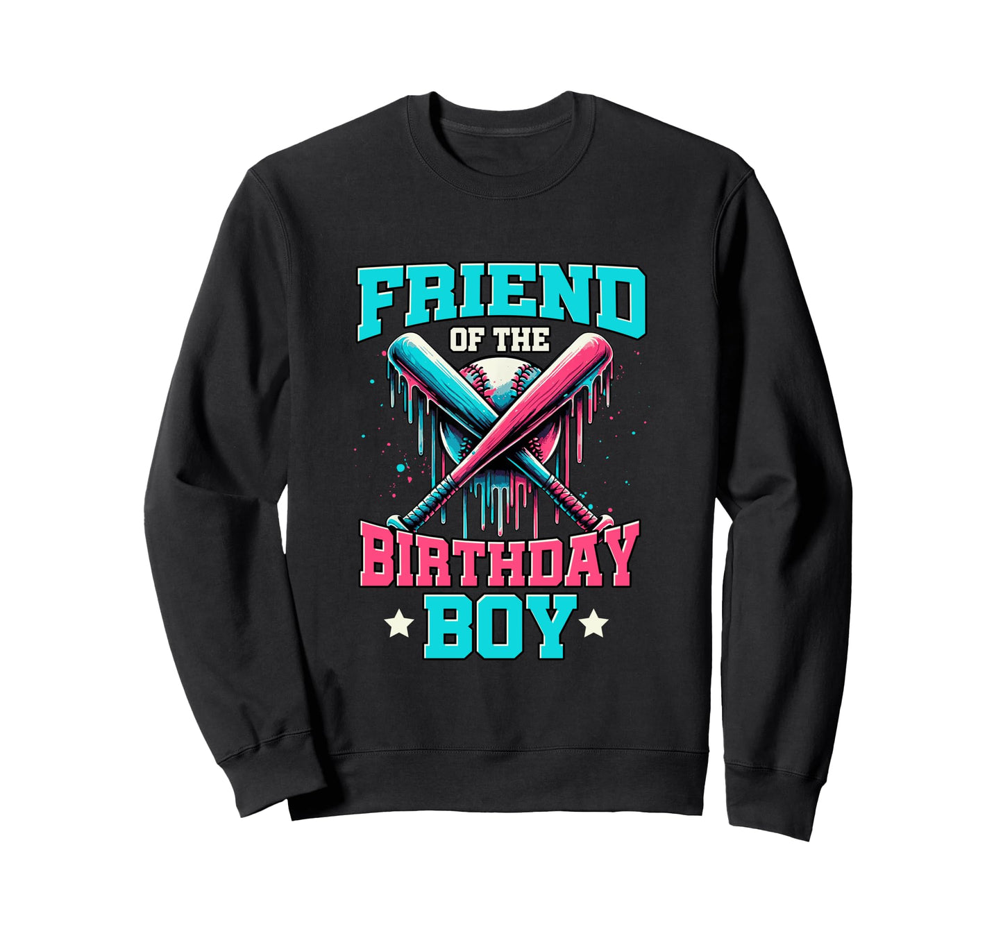 Friend Birthday Baseball Ice Cream Sweatshirt - Minimalist Print Men Women - T-Shirt, Sweatshirt, Hoodie