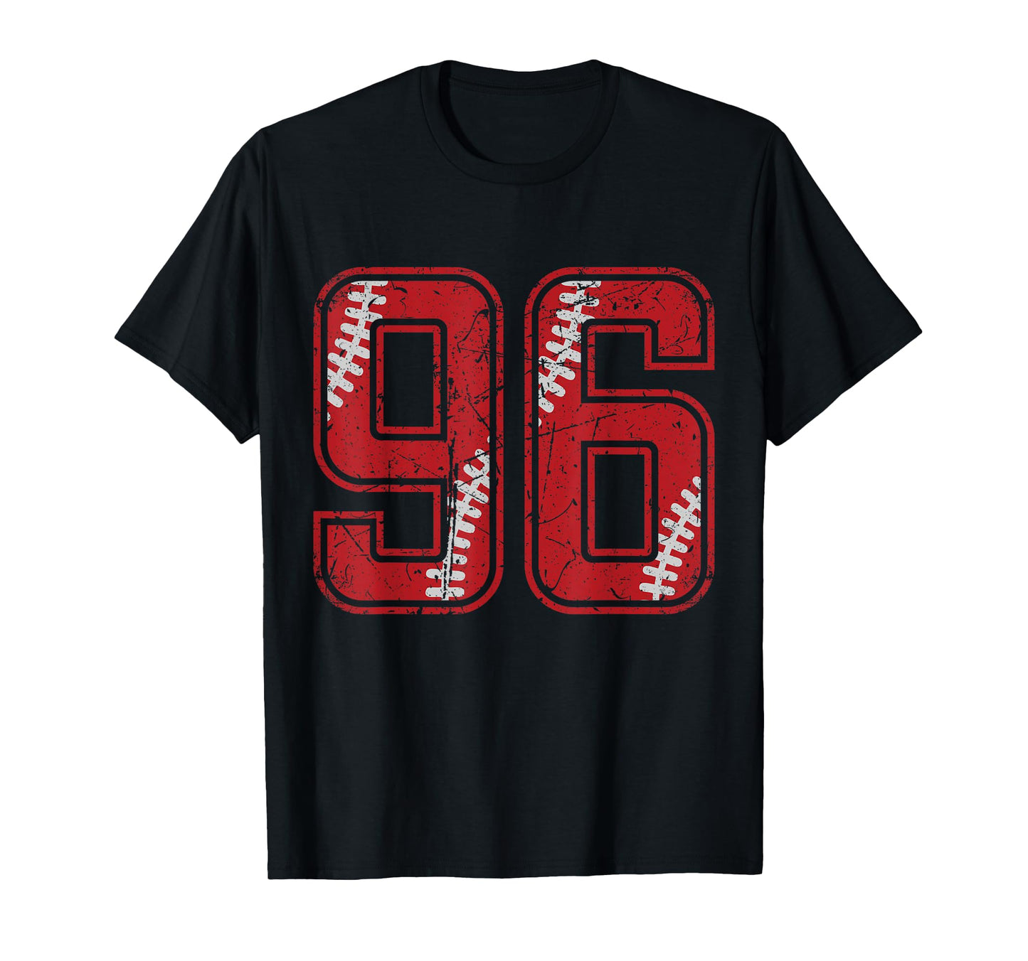 Number 96 Distressed Baseball T-Shirt - Minimalist Print for Adults - T-Shirt, Sweatshirt, Hoodie