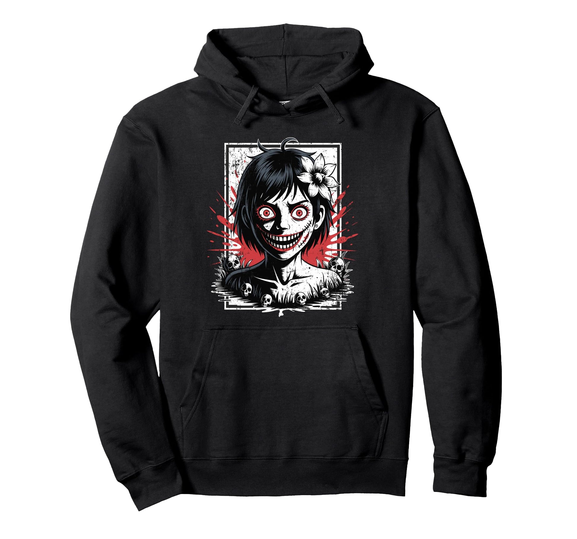 Japanese Horror Anime Manga Japan Y2K Hoodie - Casual Everyday Wear Unisex - T-Shirt, Sweatshirt, Hoodie