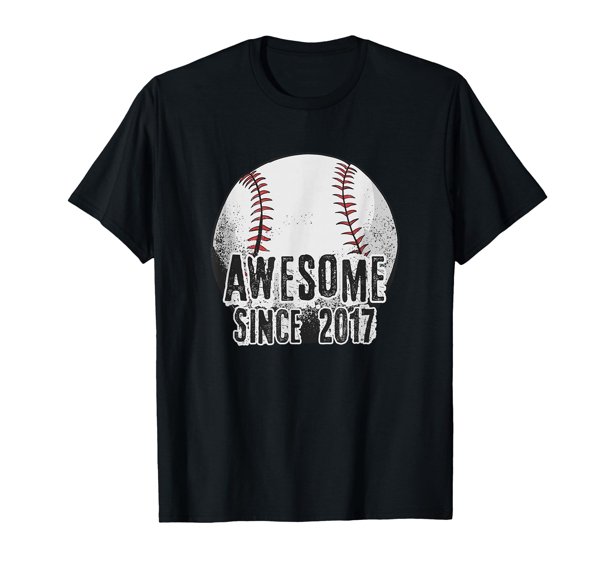Awesome Since 2017 9 Year Old Baseball T-Shirt - Novelty Apparel Men Women - T-Shirt, Sweatshirt, Hoodie