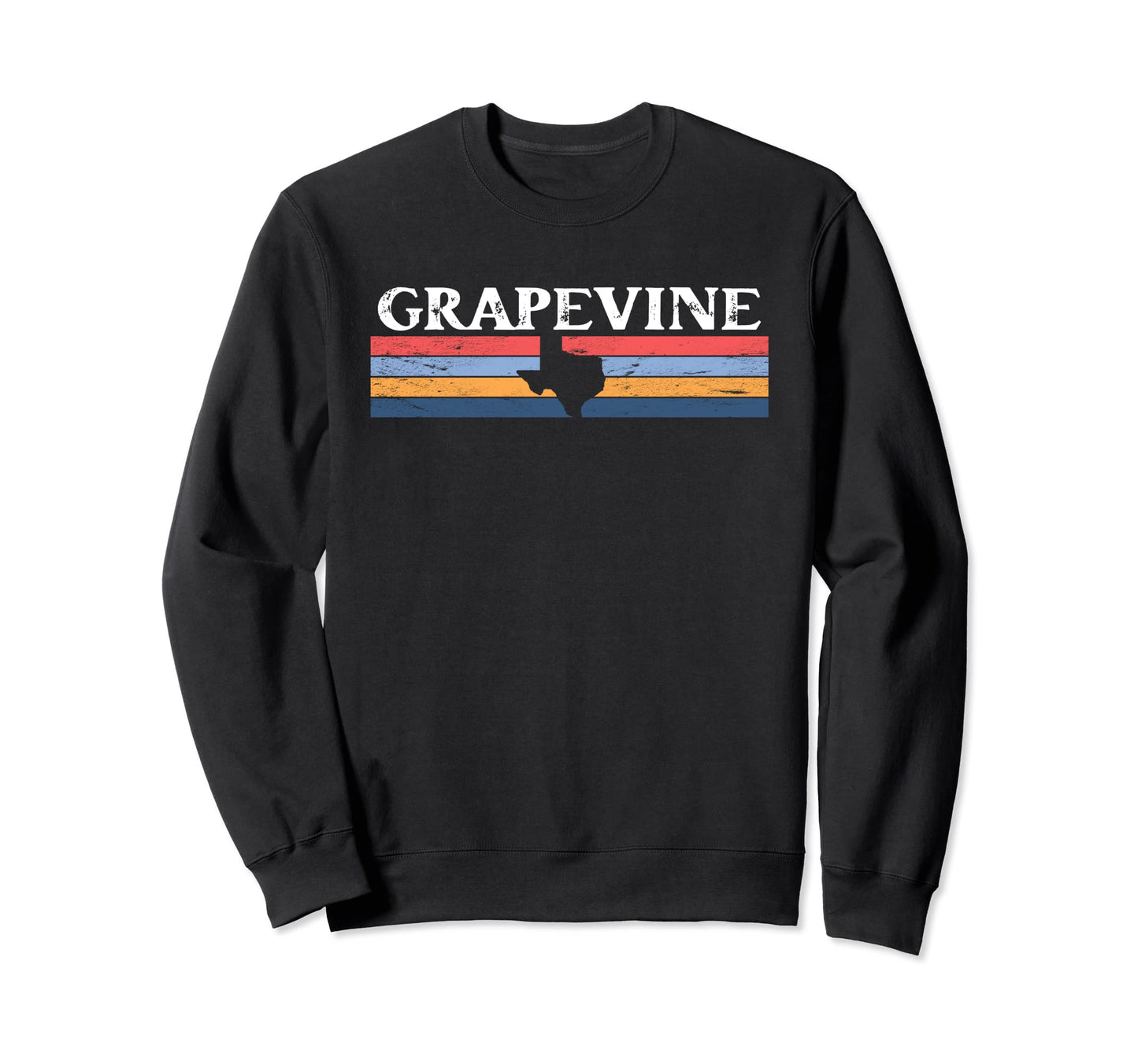 Grapevine Texas Tx Stripes State Sweatshirt - Fun Novelty Design Men Women - T-Shirt, Sweatshirt, Hoodie