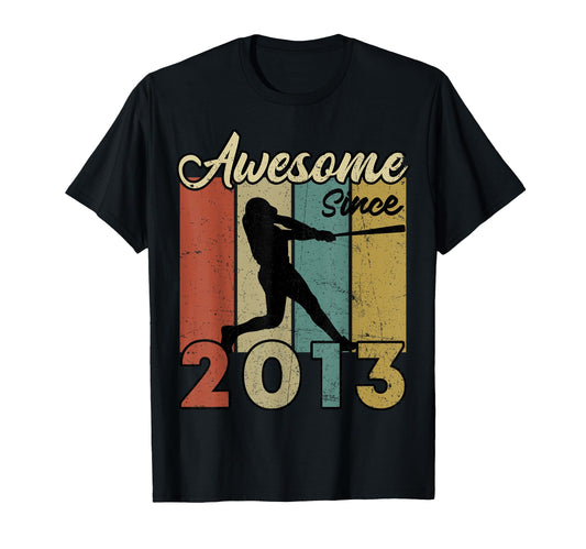12Th Birthday Awesome Since 2013 T-Shirt - Fun Novelty Design for Adults - T-Shirt, Sweatshirt, Hoodie