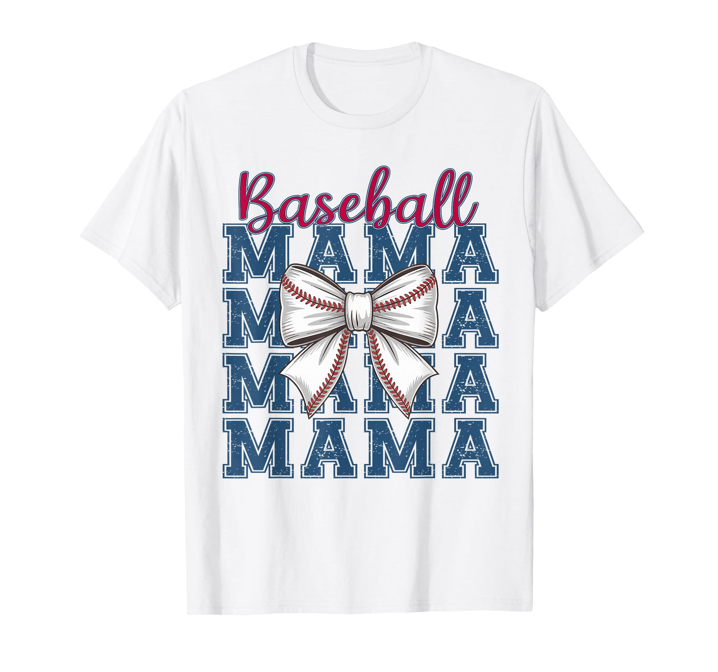 Baseball Mama Coquette Bow Mom Mothers T-Shirt - Unique Graphic Men Women - T-Shirt, Sweatshirt, Hoodie