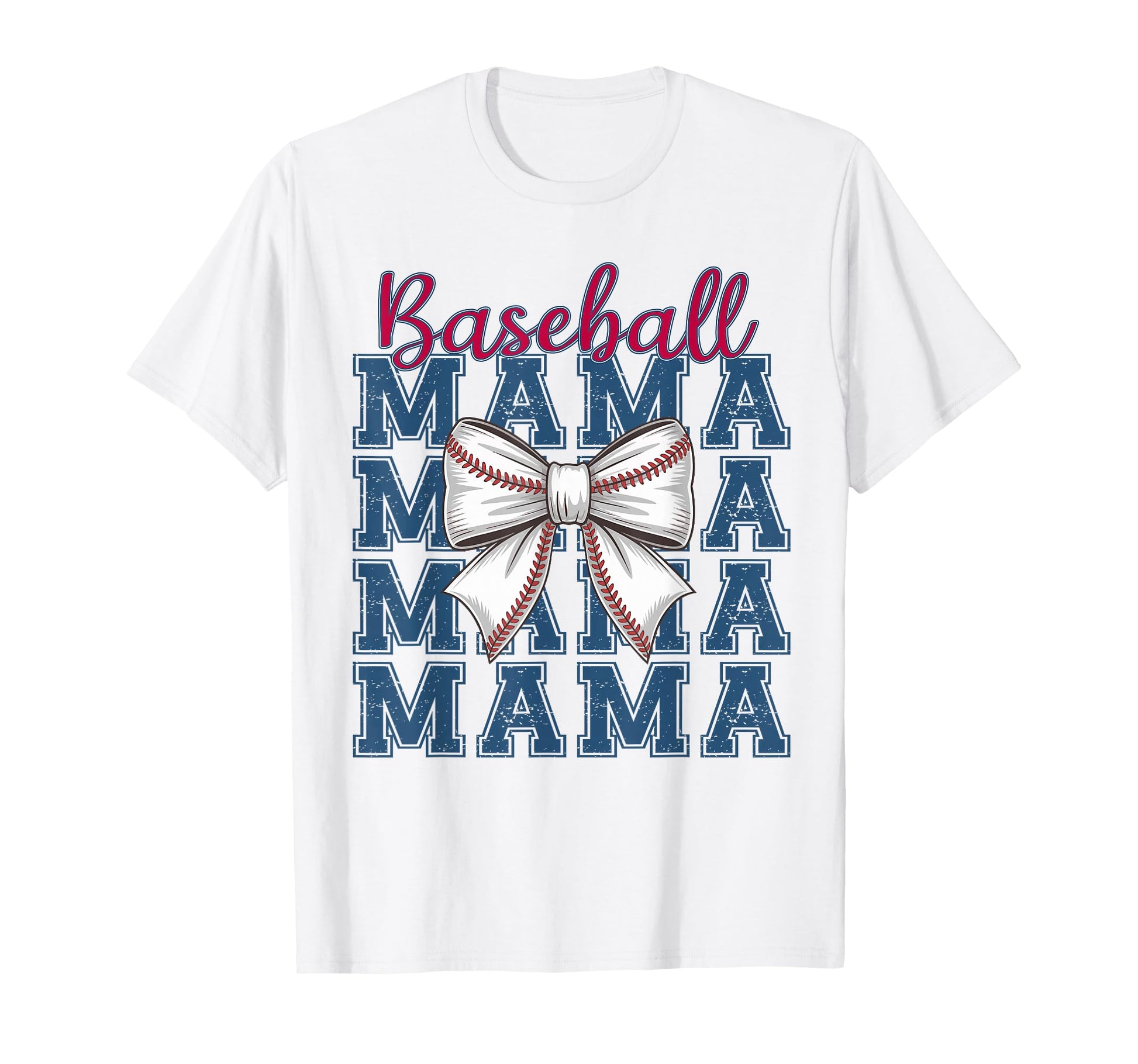 Baseball Mama Coquette Bow Mom Mothers T-Shirt - Unique Graphic Men Women - T-Shirt, Sweatshirt, Hoodie