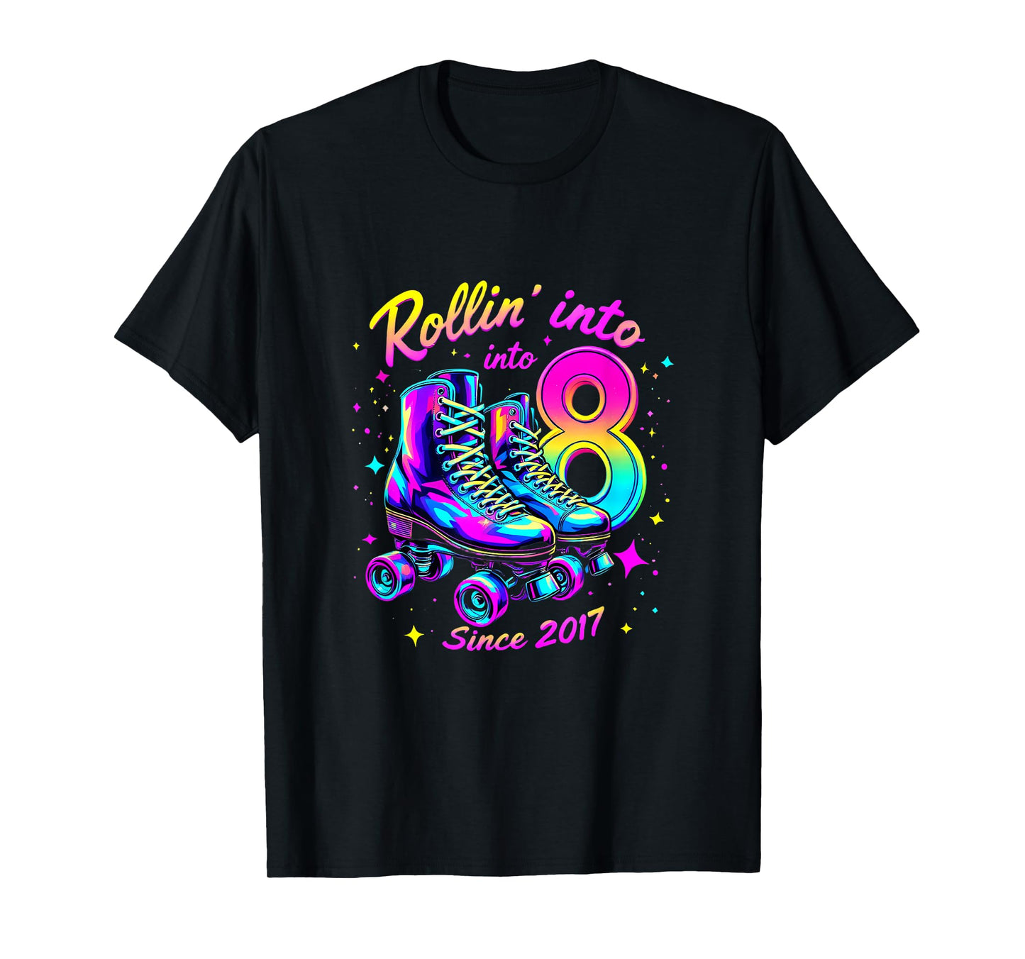 Roller Skates Awesome Since 2017 T-Shirt - Fun Novelty Design Men Women - T-Shirt, Sweatshirt, Hoodie