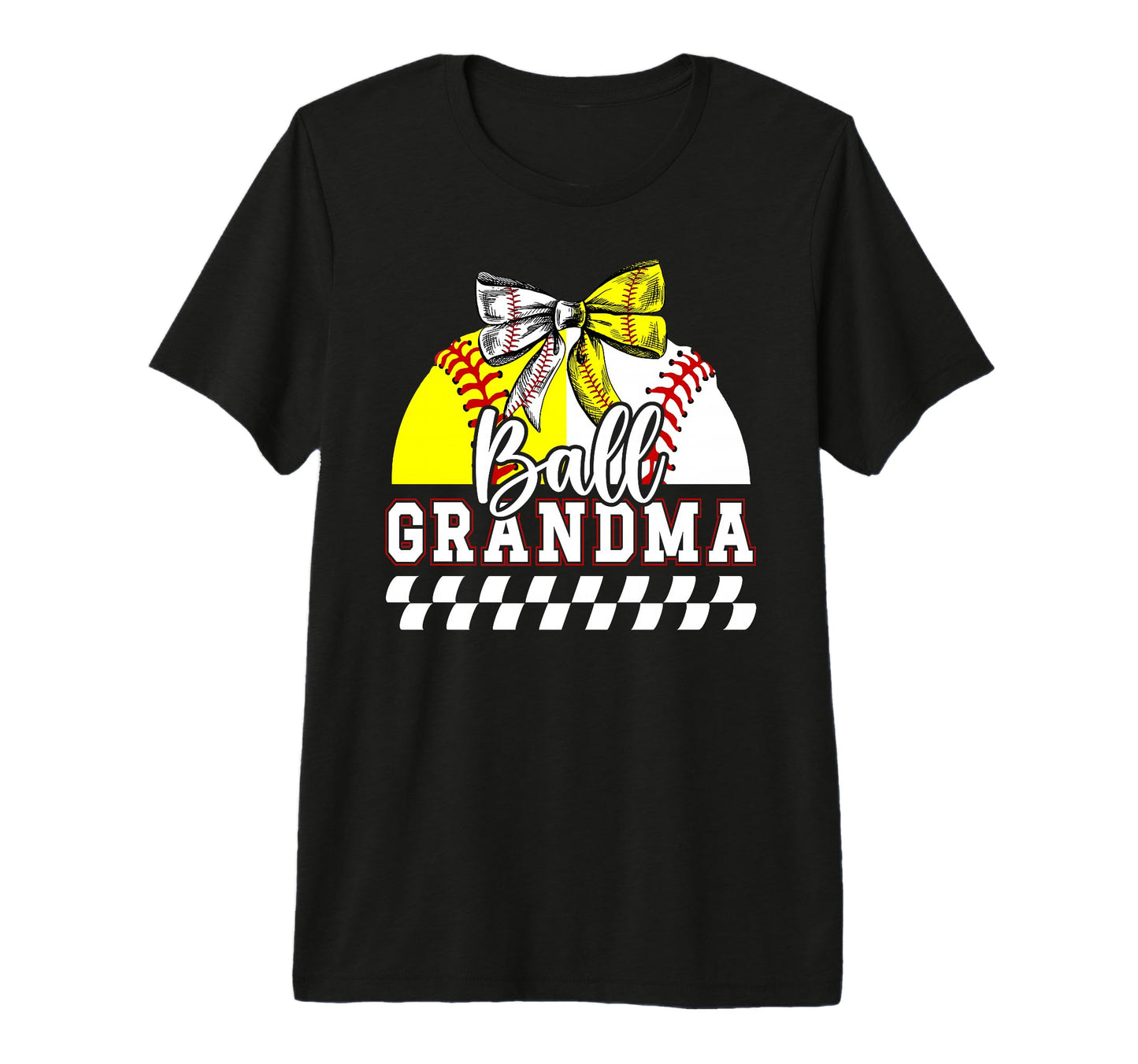 Ball Grandma Coquette Baseball Softball T-Shirt - Unique Graphic Unisex - T-Shirt, Sweatshirt, Hoodie