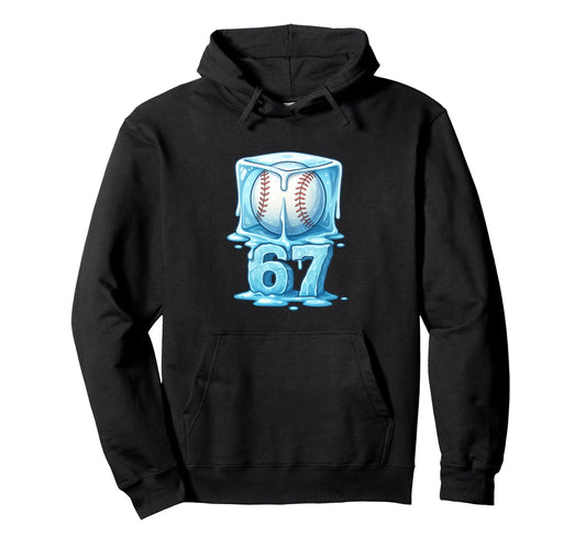 6 7 Baseball Drip Art Funny Birthday Six Hoodie - Unique Graphic Unisex - T-Shirt, Sweatshirt, Hoodie