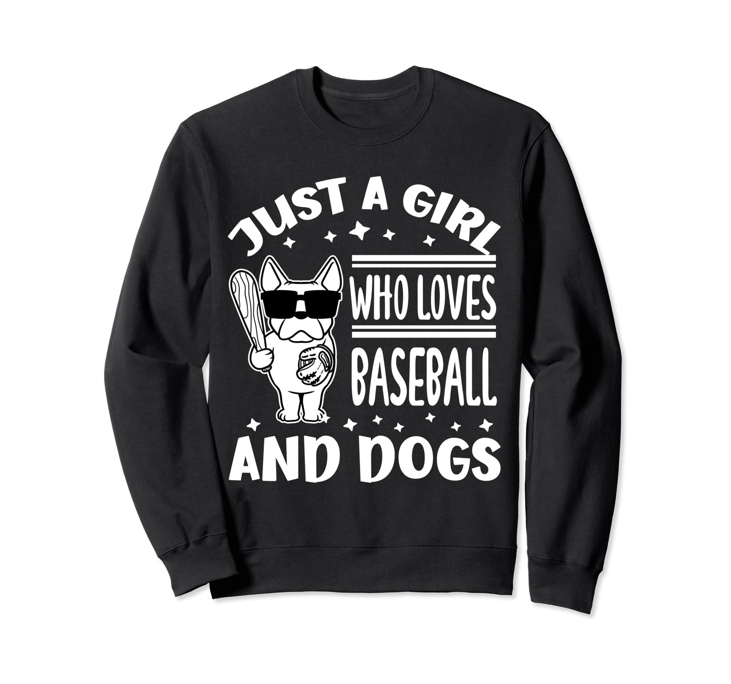 Just Who Loves Baseball And Dogs Sweatshirt - Custom Art Print Unisex - T-Shirt, Sweatshirt, Hoodie