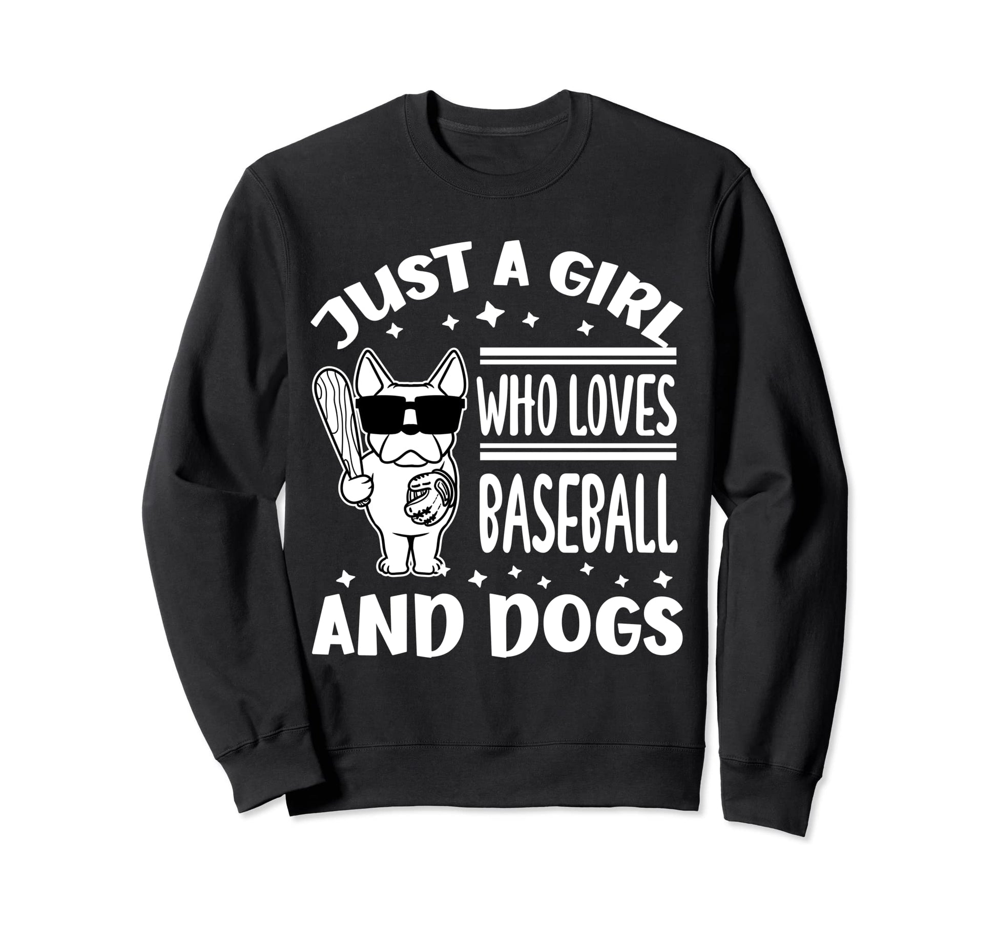 Just Who Loves Baseball And Dogs Sweatshirt - Custom Art Print Unisex - T-Shirt, Sweatshirt, Hoodie