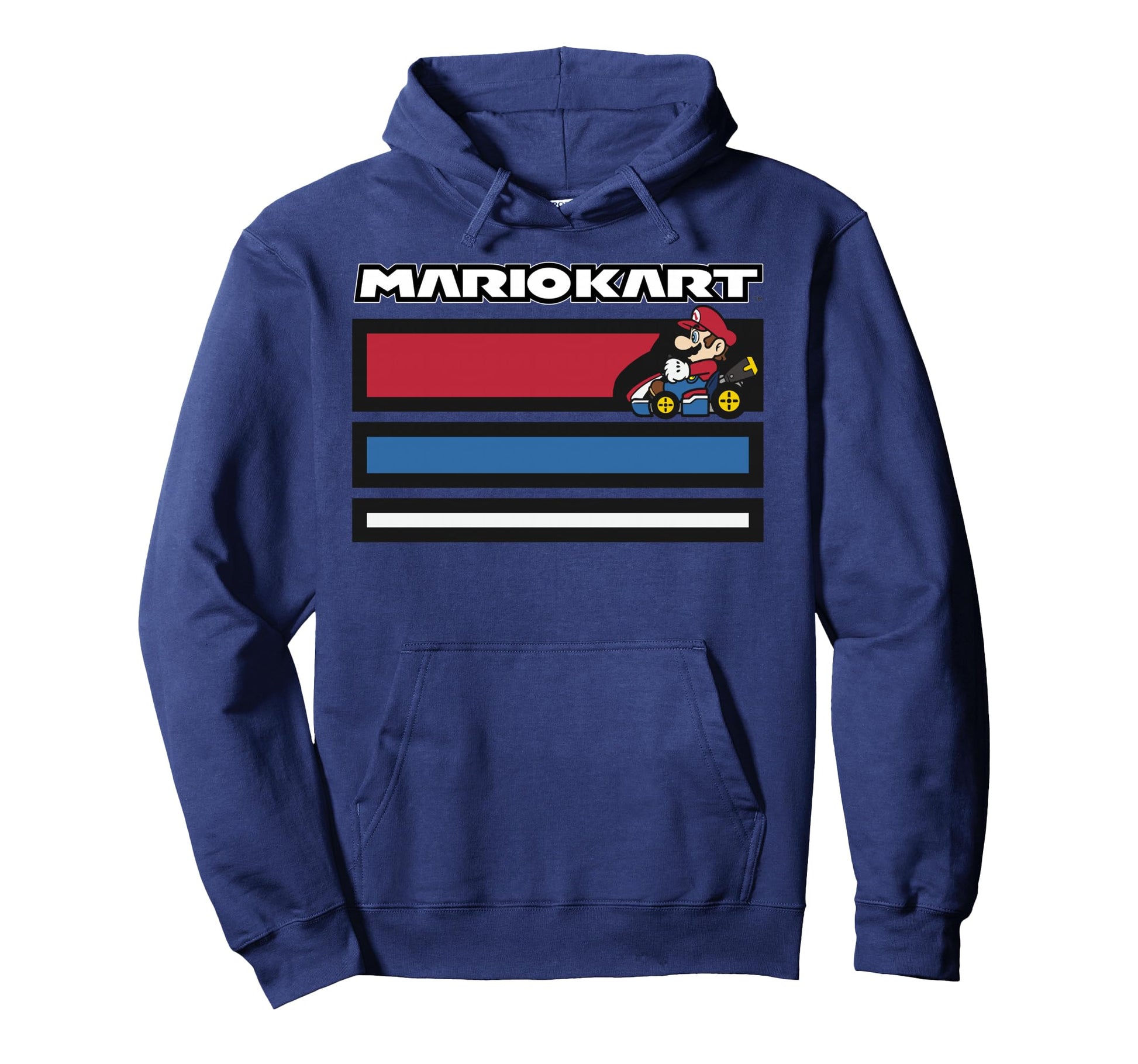 Mario Kart Stripes Racing Hoodie - Custom Art Print for Adults - T-Shirt, Sweatshirt, Hoodie