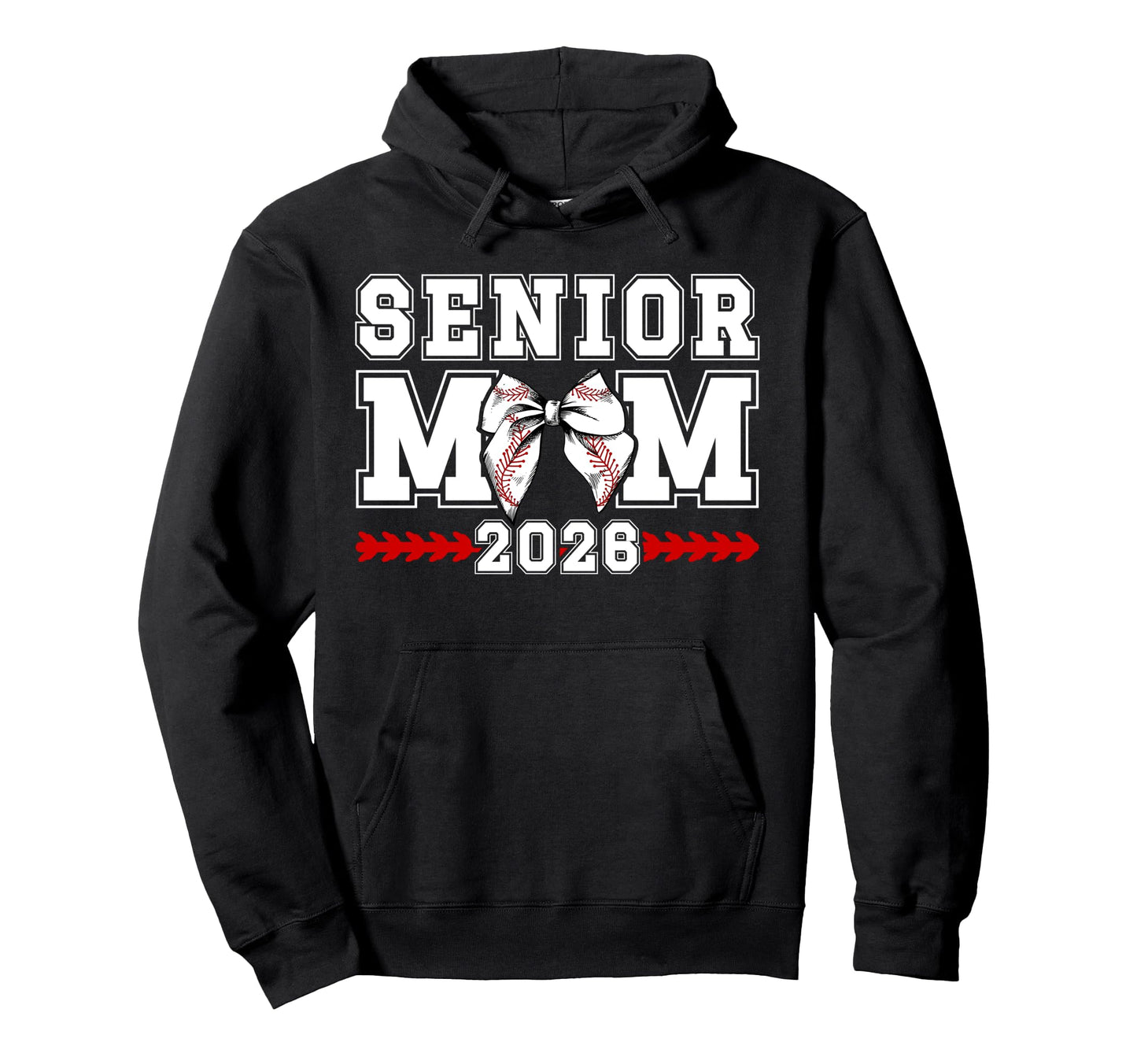 Baseball Senior Mom 2026 Baseball Player Hoodie - Graphic Print Unisex - T-Shirt, Sweatshirt, Hoodie