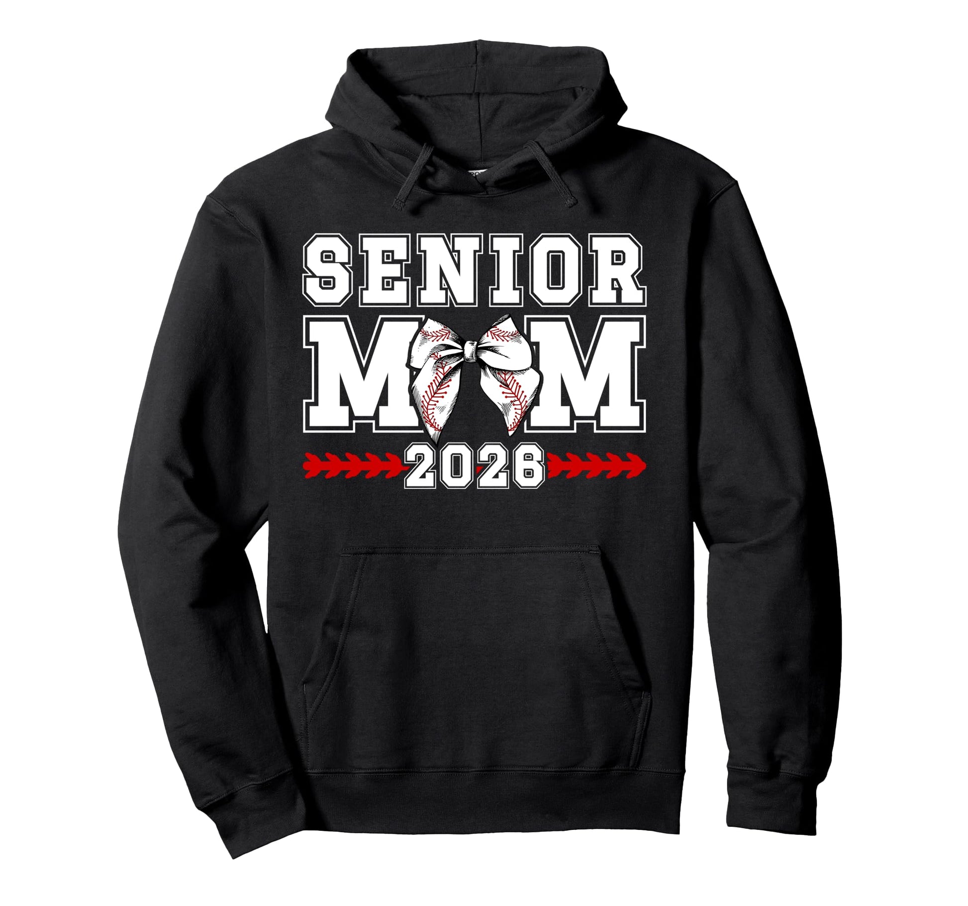 Baseball Senior Mom 2026 Baseball Player Hoodie - Graphic Print Unisex - T-Shirt, Sweatshirt, Hoodie