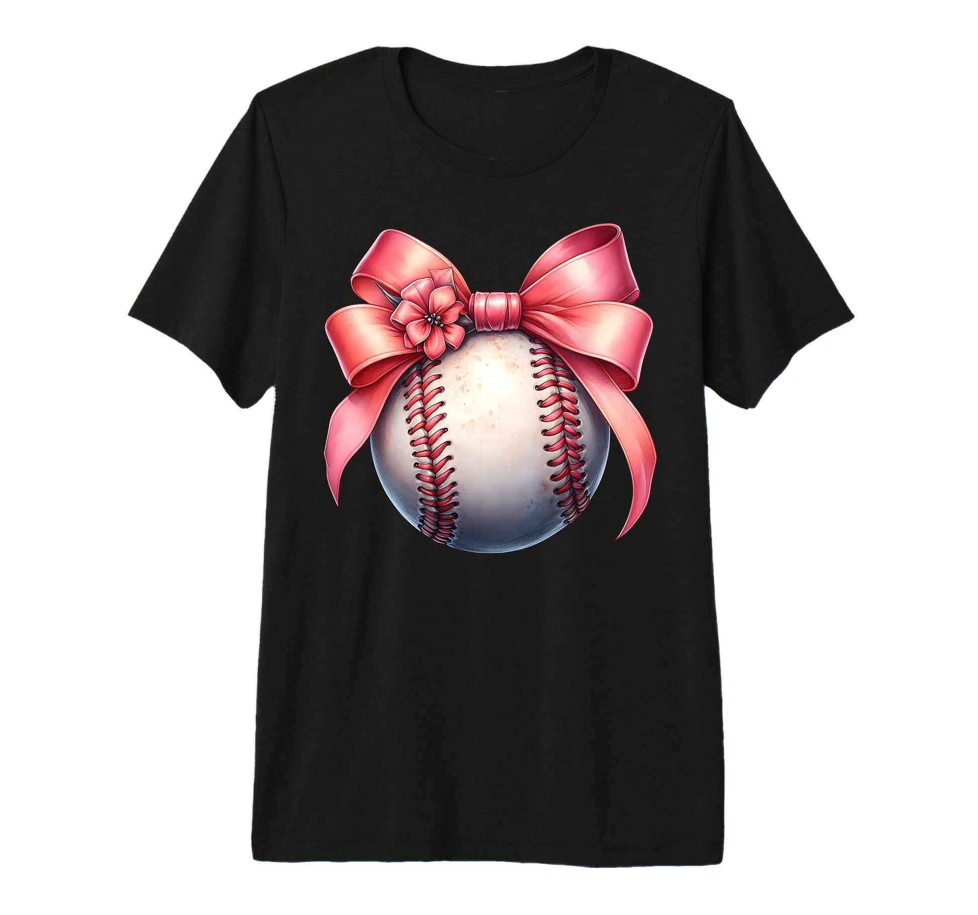 Coquette Bow Baseball Player Team T-Shirt - Aesthetic Graphic for Adults - T-Shirt, Sweatshirt, Hoodie