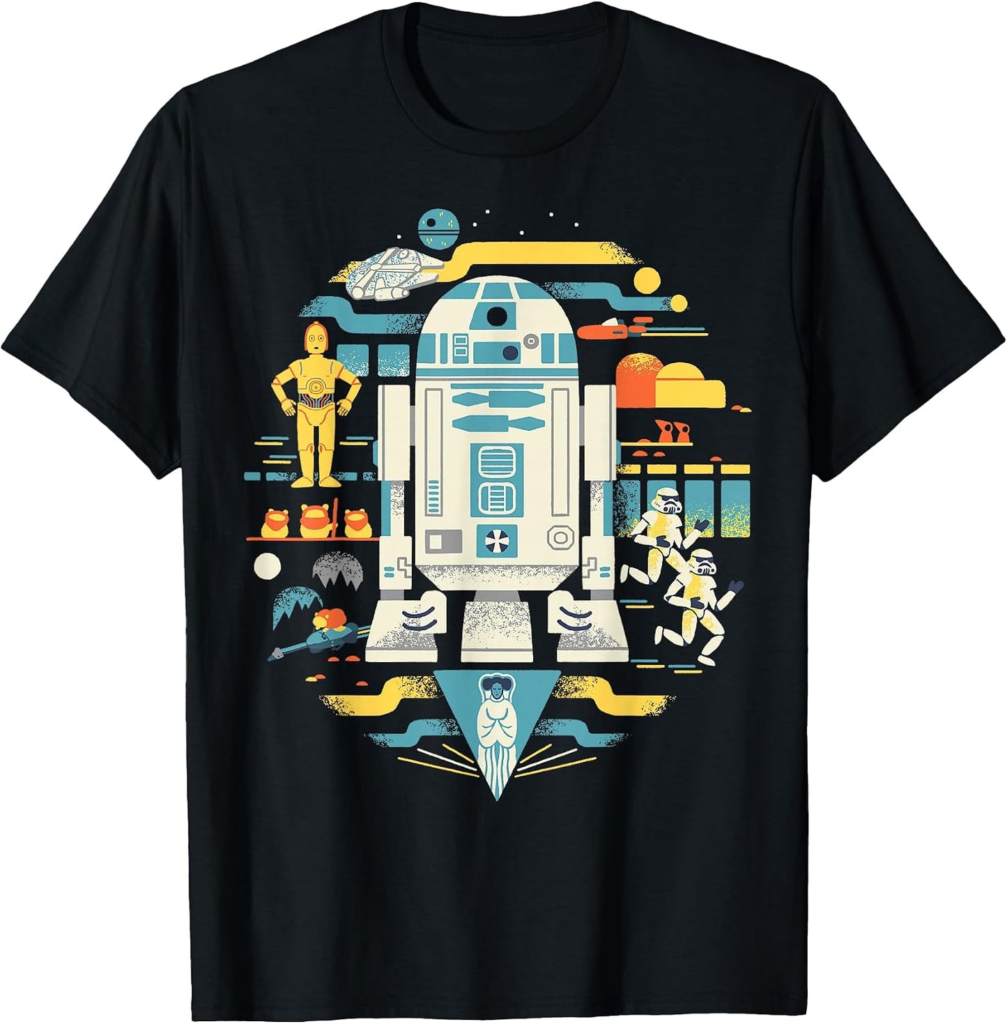 R2-D2 Circle Collage - Adult & Kids T-Shirts, Sweatshirts & Hoodies apparel design preview 1