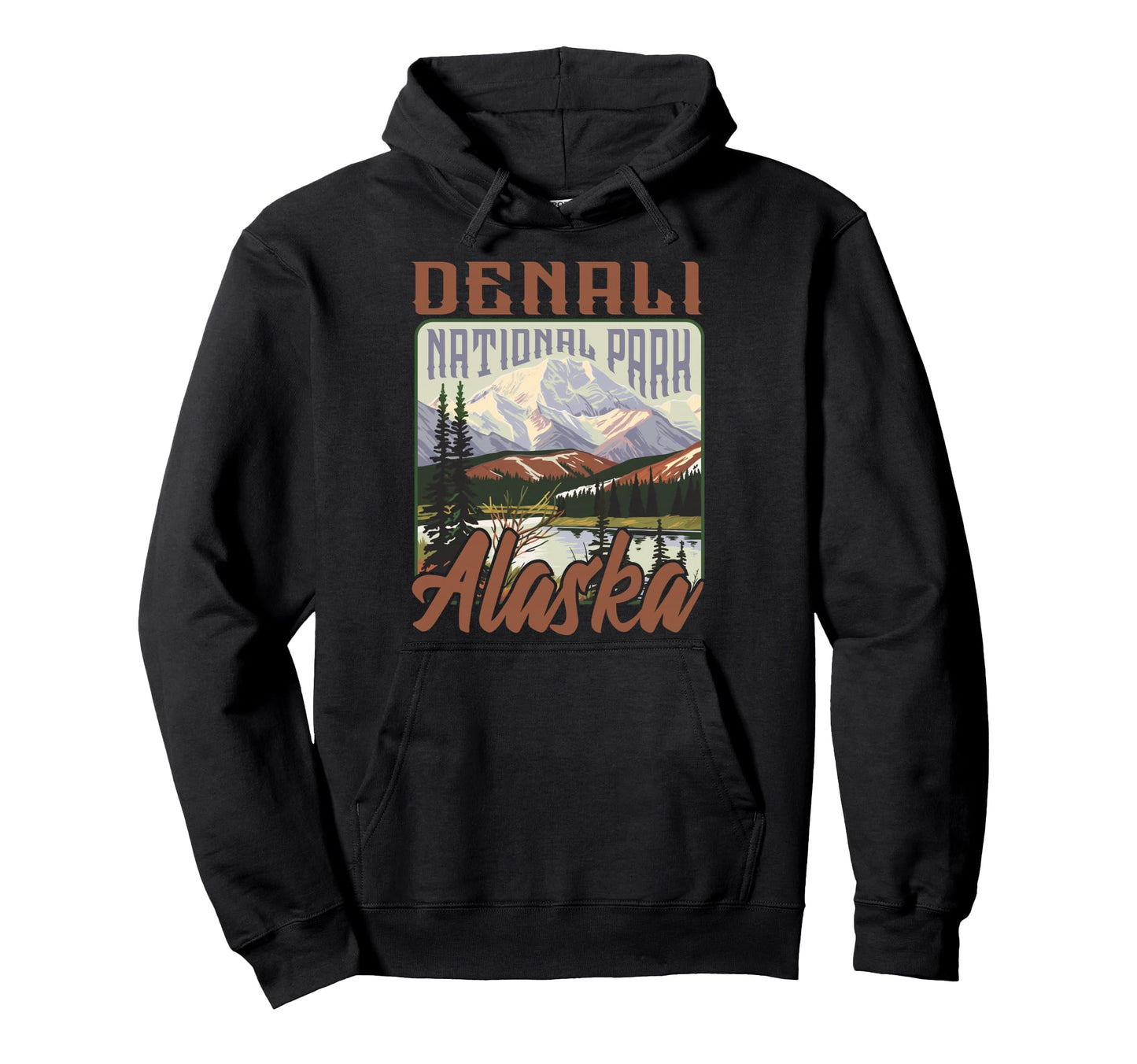 Denali Usa National Park Alaska Outdoors Hoodie - Fun Novelty Design Unisex - T-Shirt, Sweatshirt, Hoodie