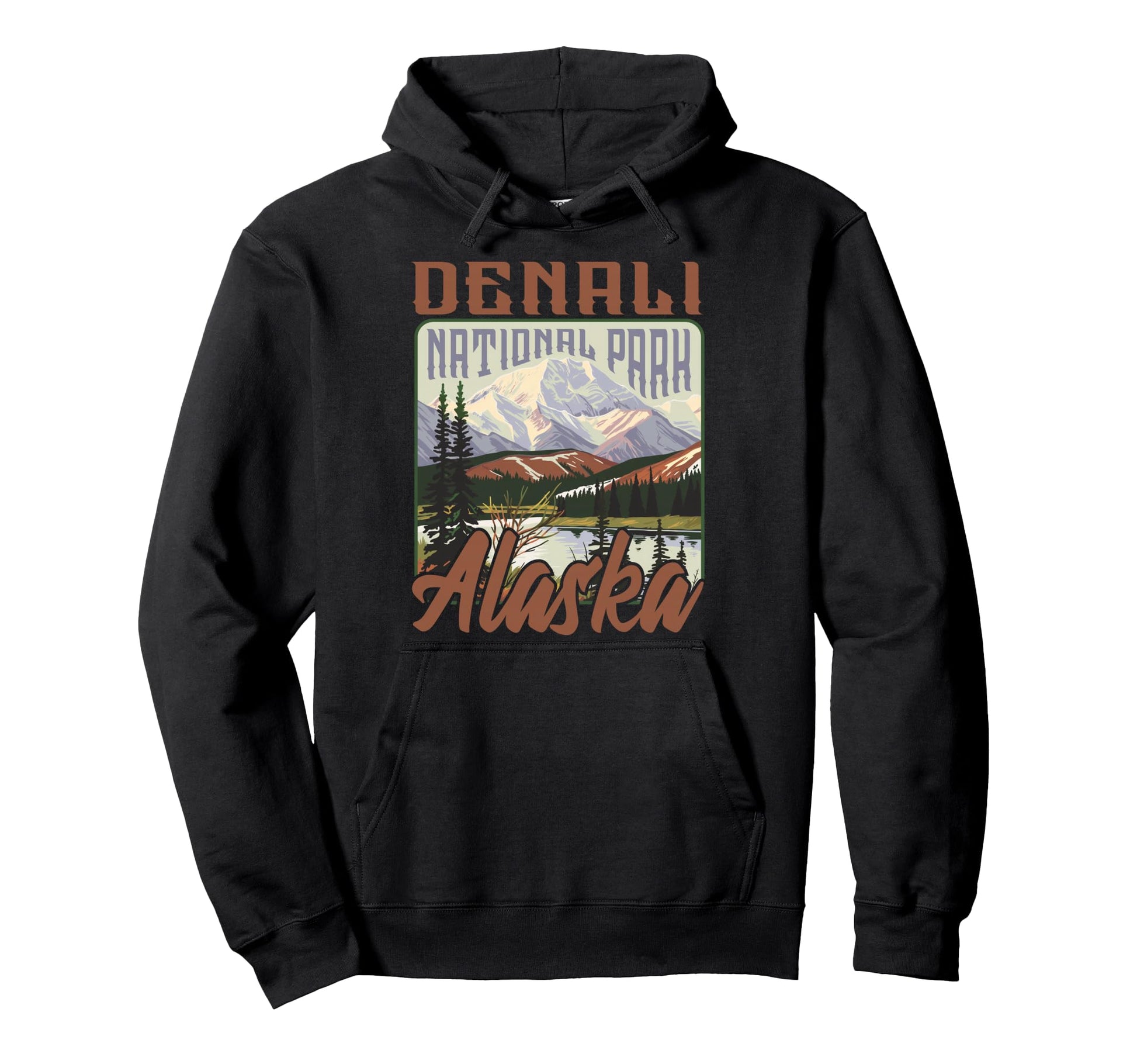 Denali Usa National Park Alaska Outdoors Hoodie - Fun Novelty Design Unisex - T-Shirt, Sweatshirt, Hoodie