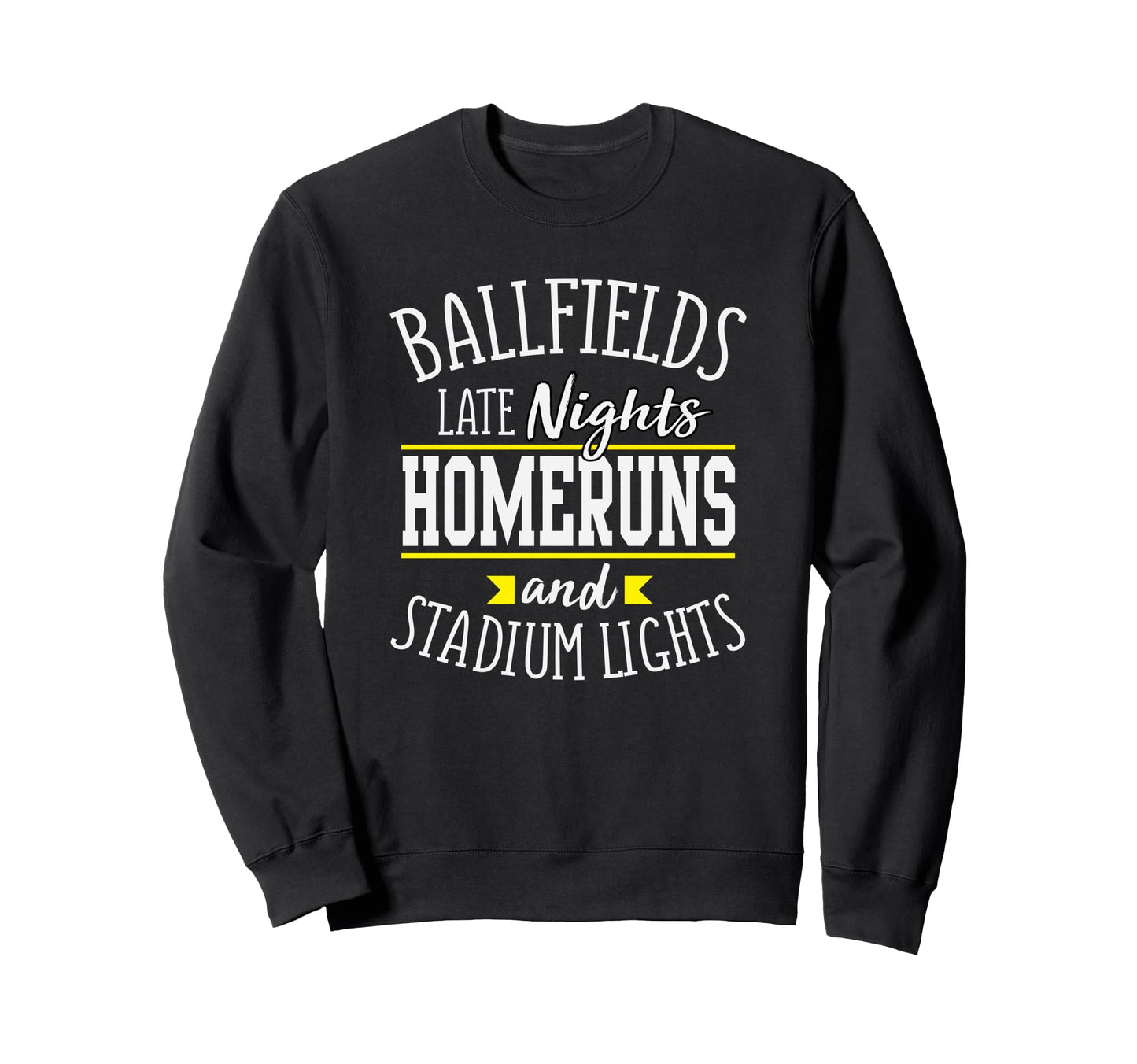 Home Runs And Stadium Lights Baseball Sweatshirt - Graphic Print Men Women - T-Shirt, Sweatshirt, Hoodie